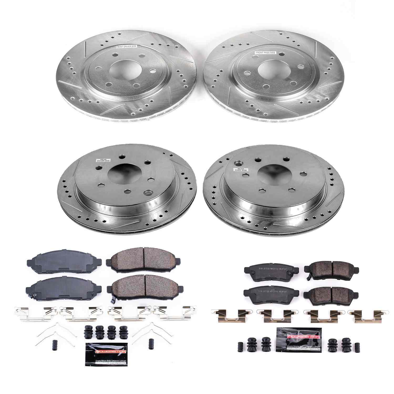 Power Stop 2019 Nissan Frontier Front & Rear Z23 Evolution Sport Brake Kit