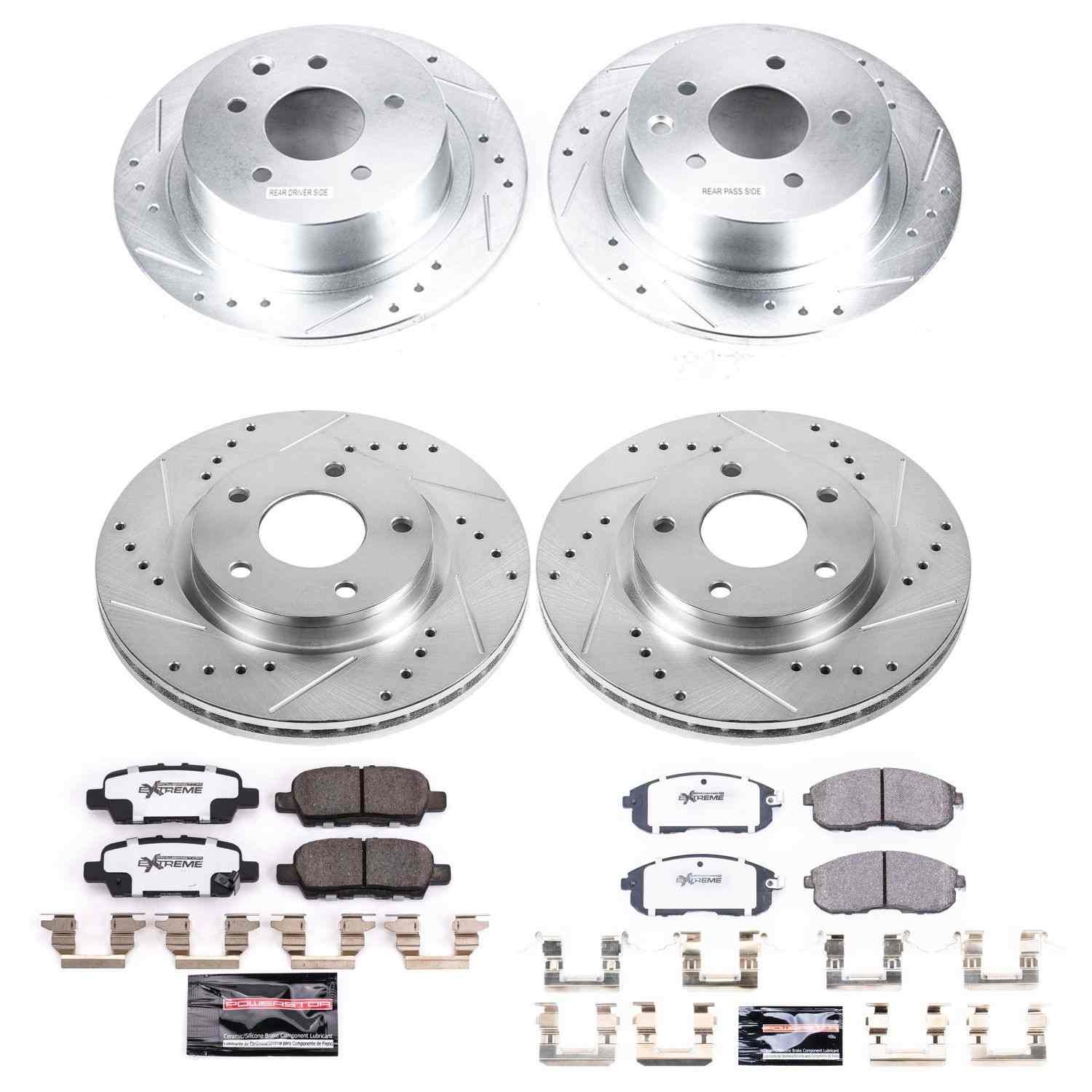 Power Stop 2019 Nissan Sentra Front & Rear Z26 Street Warrior Brake Kit
