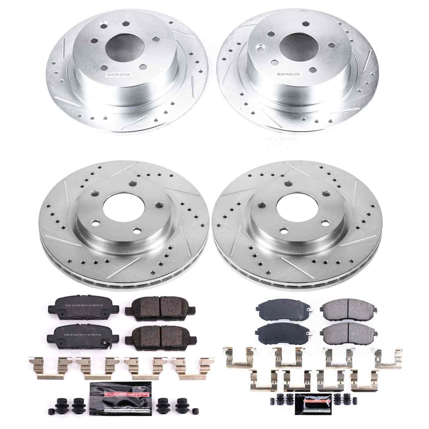 Power Stop 2019 Nissan Sentra Front & Rear Z23 Evolution Sport Brake Kit
