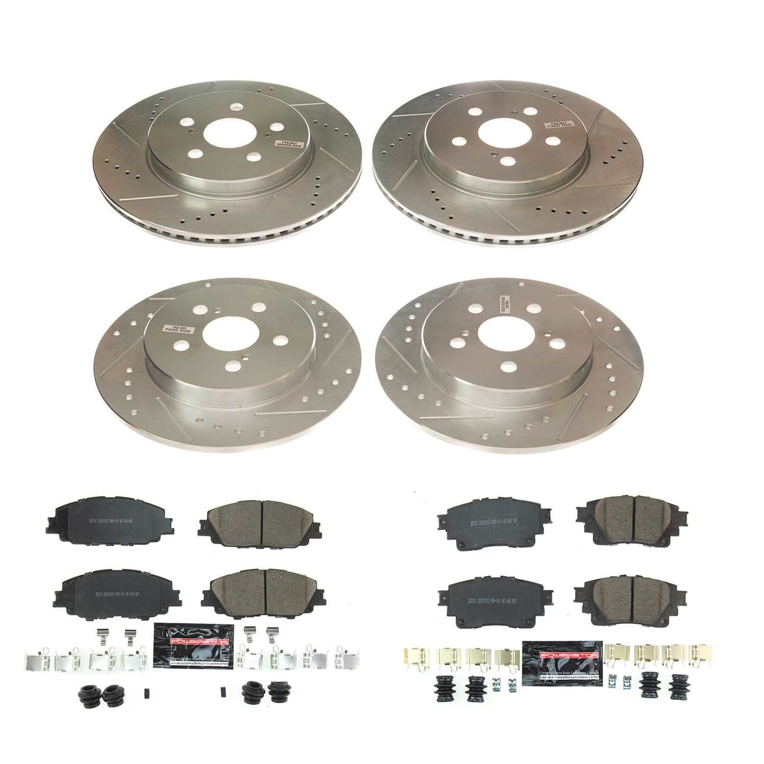 Power Stop 2019 Toyota Corolla Front & Rear Z23 Evolution Sport Brake Kit