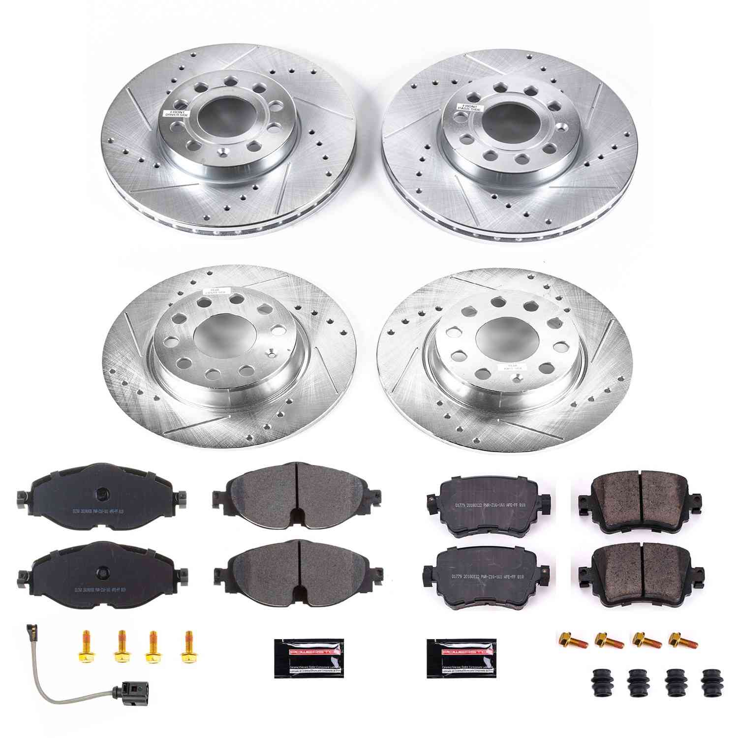 Power Stop 2019 Volkswagen Golf Front & Rear Z23 Evolution Sport Brake Kit