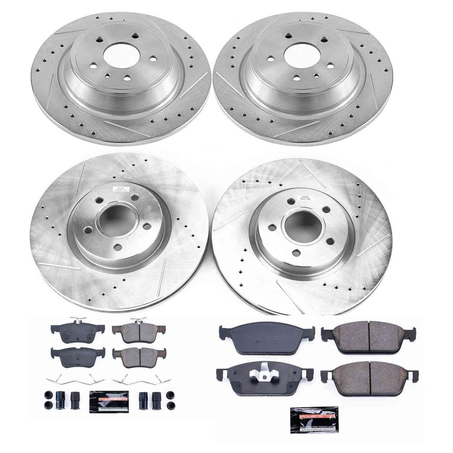 Power Stop 17-19 Lincoln MKC Front & Rear Z23 Evolution Sport Brake Kit