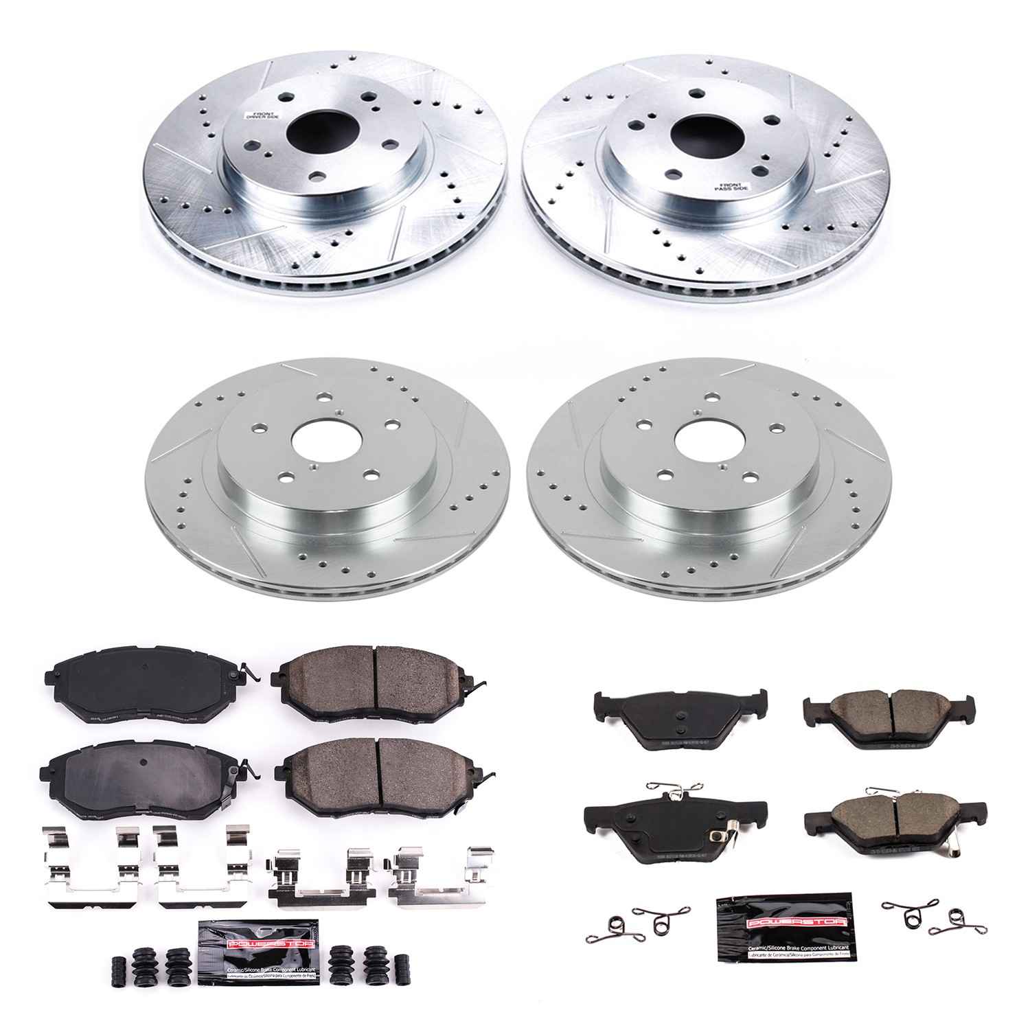 Power Stop 2015 Subaru Legacy Front & Rear Z23 Evolution Sport Brake Kit