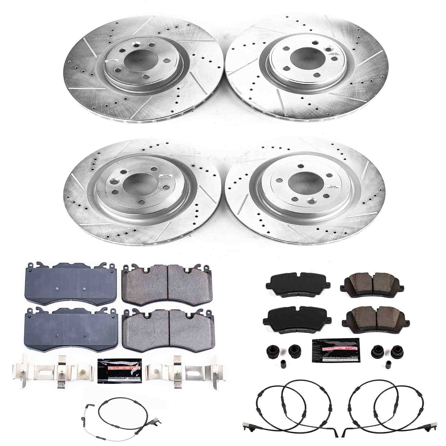 Power Stop 18-21 Land Rover Range Rover Front & Rear Z23 Evolution Brake Kit