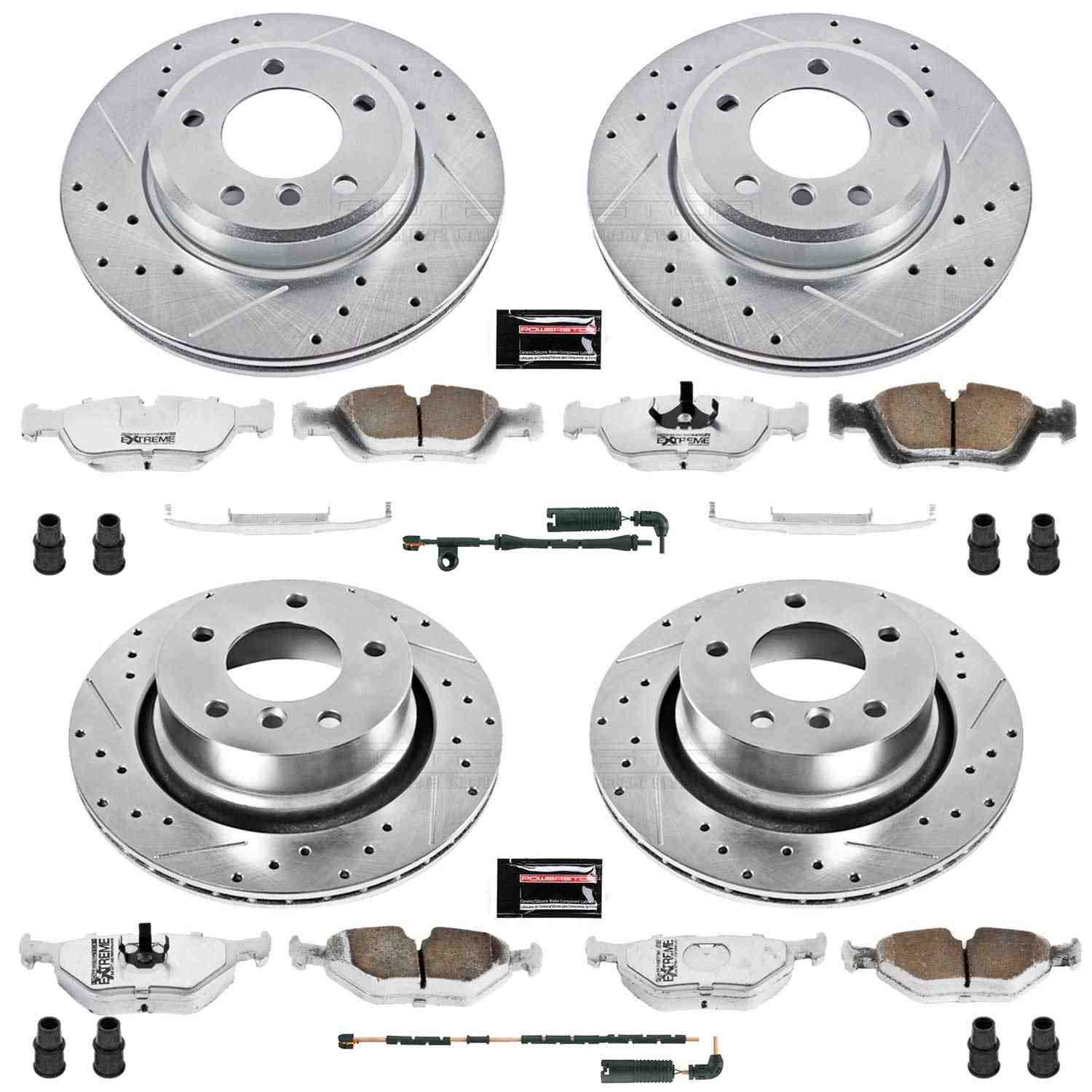 Power Stop 03-08 BMW Z4 Front & Rear Z26 Street Warrior Brake Kit