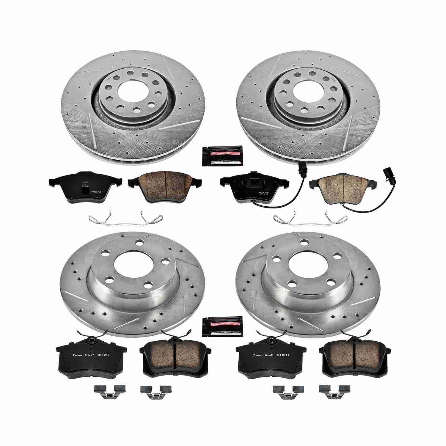Power Stop 02-04 Audi A6 Quattro Front & Rear Z23 Evolution Sport Brake Kit