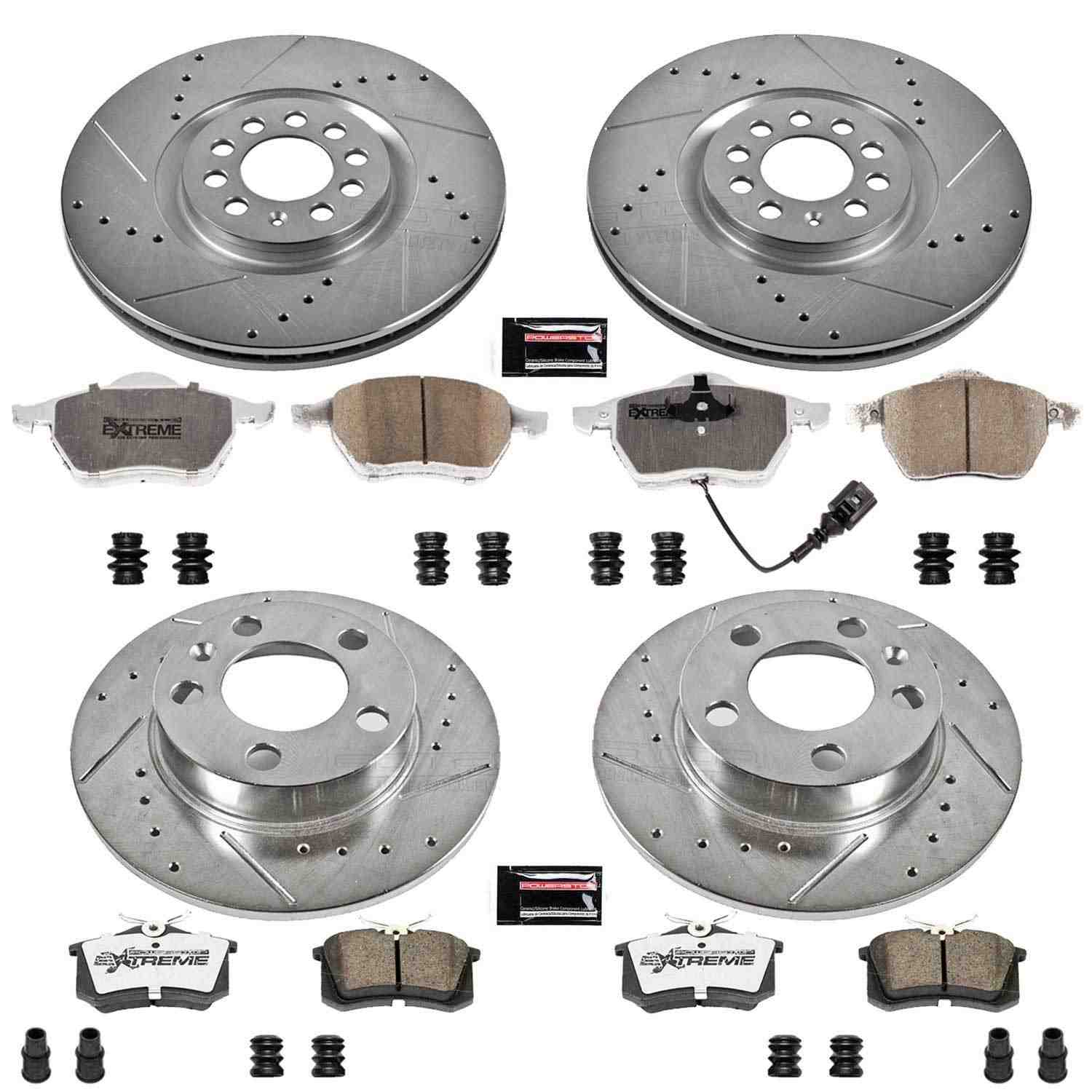 Power Stop 99-06 Audi TT Front & Rear Z26 Street Warrior Brake Kit
