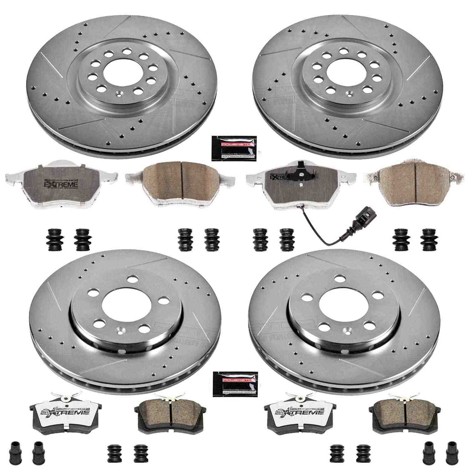 Power Stop 00-06 Audi TT Quattro Front & Rear Z26 Street Warrior Brake Kit