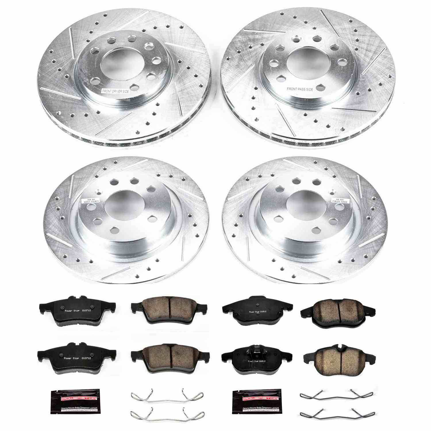 Power Stop 03-11 Saab 9-3 Front & Rear Z23 Evolution Sport Brake Kit