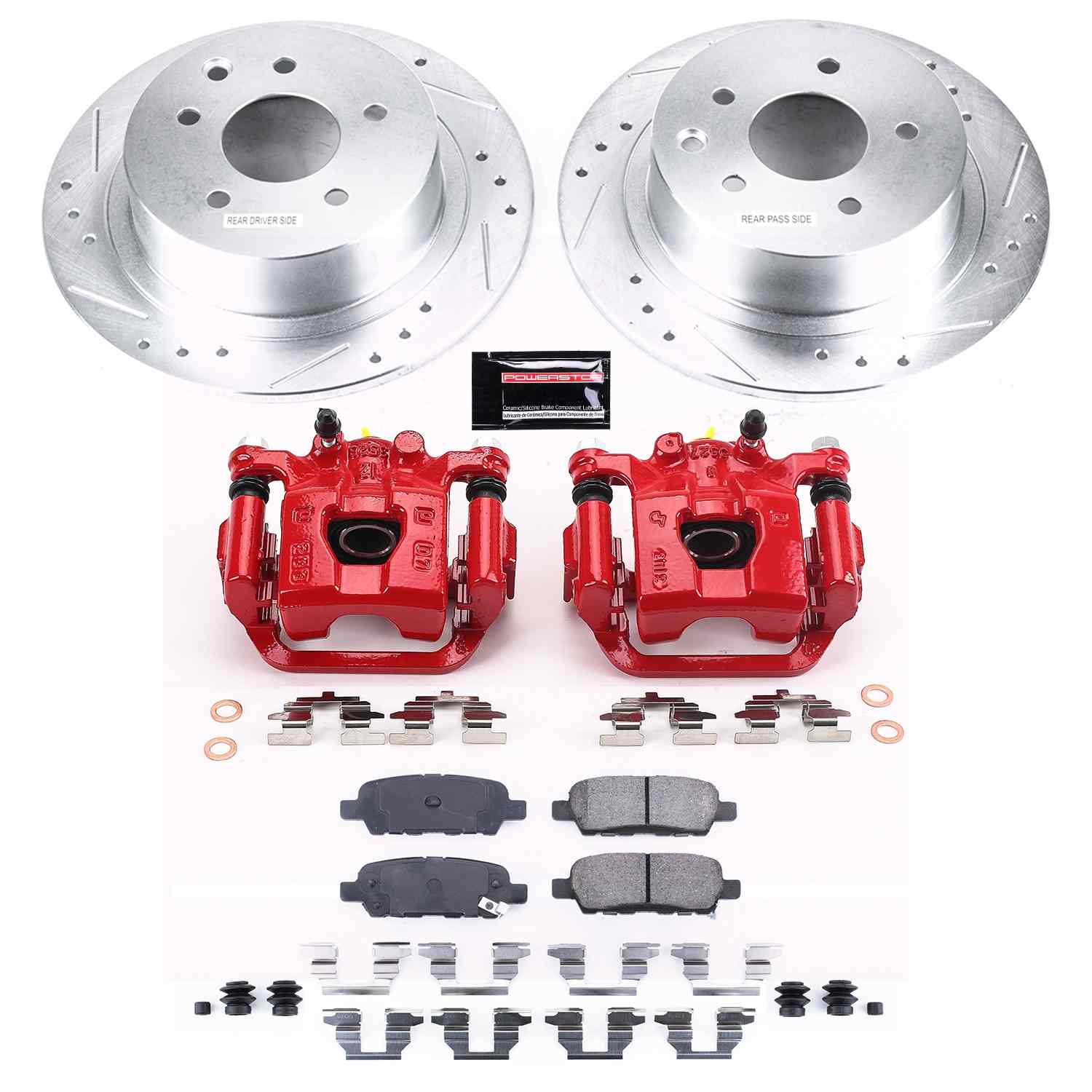 Power Stop 07-10 Nissan Sentra Rear Z23 Evolution Sport Brake Kit w/Calipers