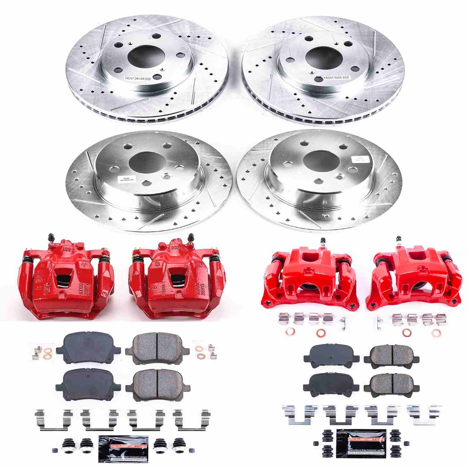 Power Stop 00-04 Toyota Avalon Front & Rear Z23 Evolution Sport Brake Kit w/Calipers
