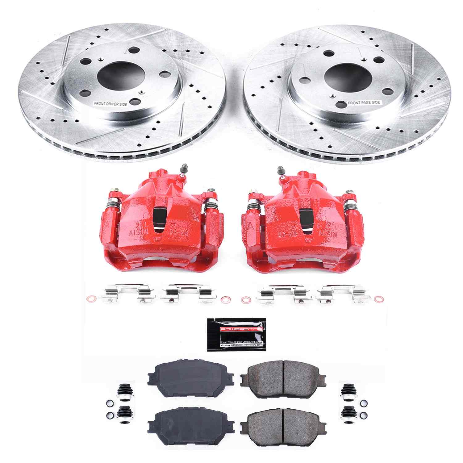 Power Stop 02-06 Toyota Camry Front Z23 Evolution Sport Brake Kit w/Calipers