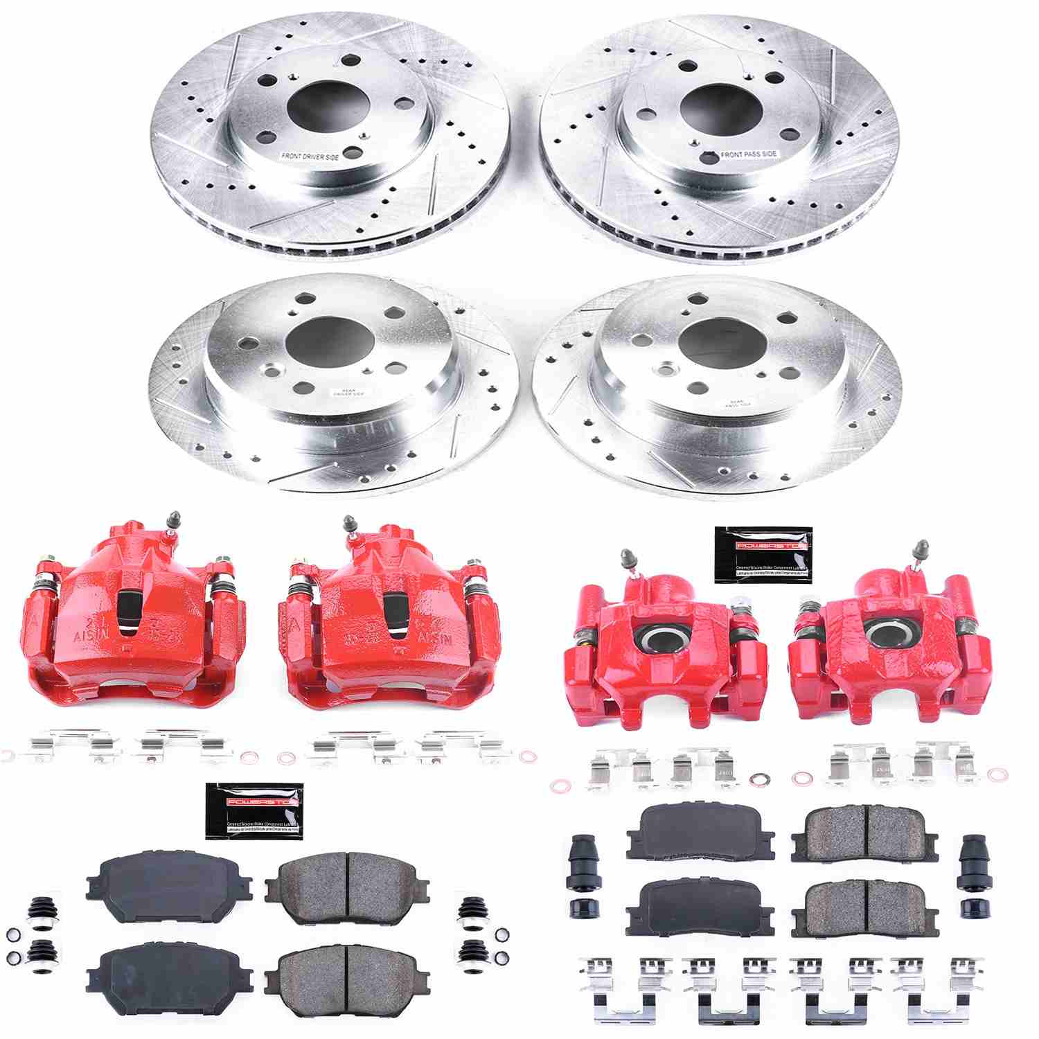Power Stop 02-06 Toyota Camry Front & Rear Z23 Evolution Sport Brake Kit w/Calipers