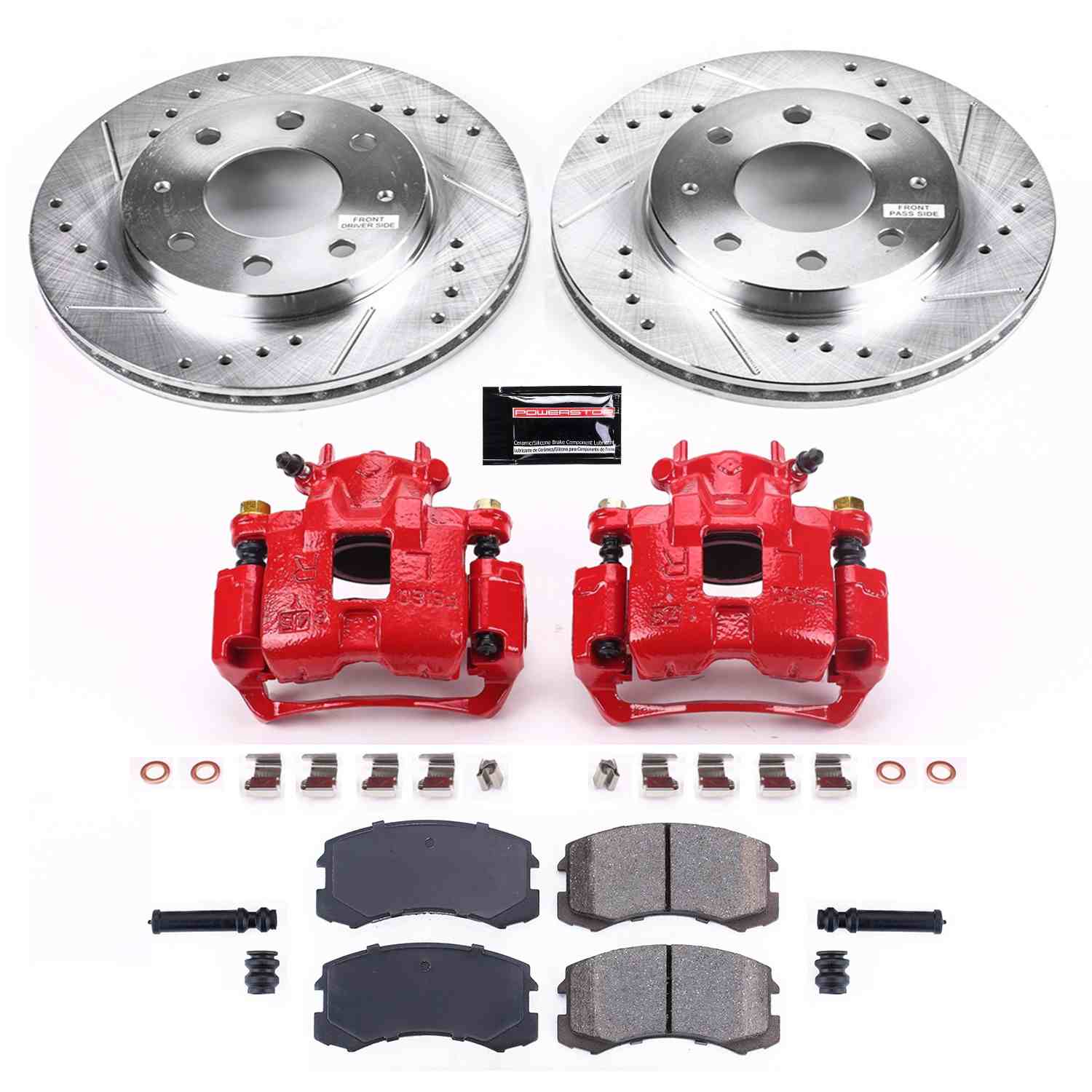 Power Stop 02-07 Mitsubishi Lancer Front Z23 Evolution Sport Brake Kit w/Calipers