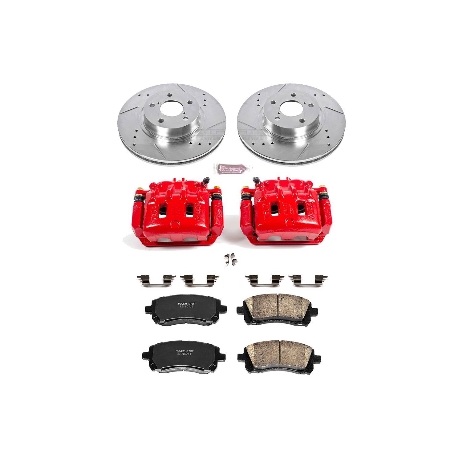 Power Stop 98-02 Subaru Forester Front Z23 Evolution Sport Brake Kit w/Calipers