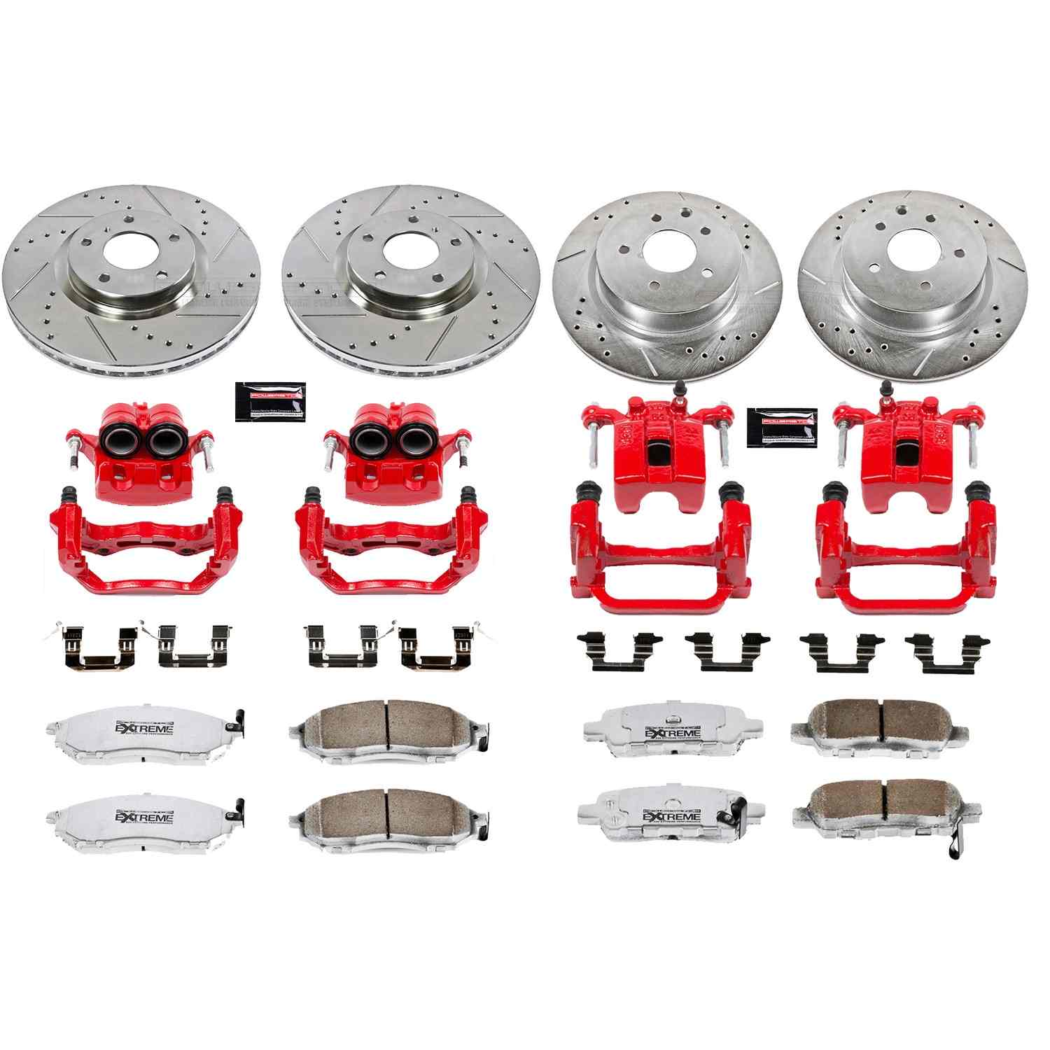 Power Stop 05-07 Infiniti G35 Front & Rear Z26 Street Kit w/Calipers