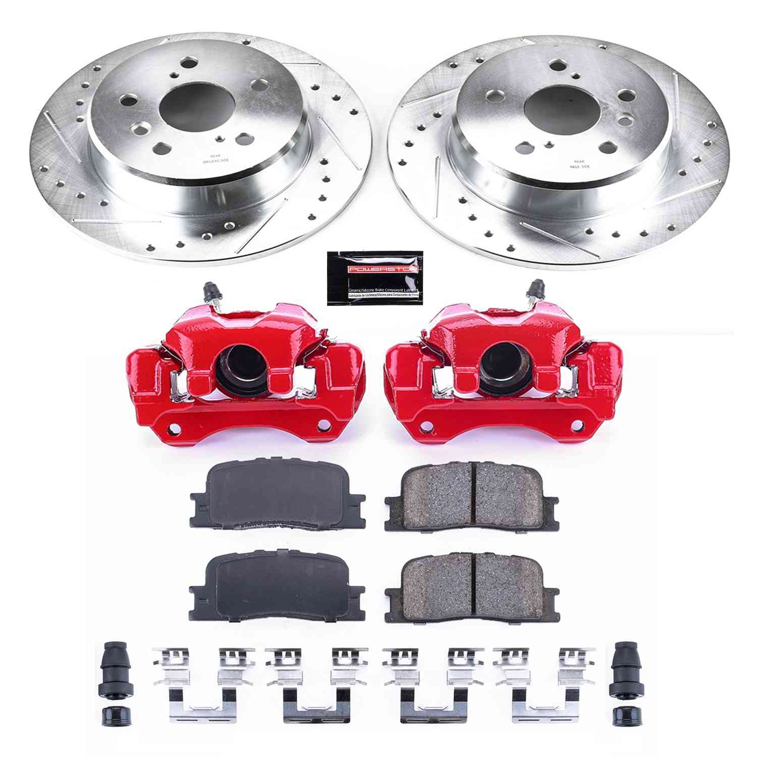 Power Stop 01-03 Toyota Highlander Rear Z23 Evolution Sport Brake Kit w/Calipers