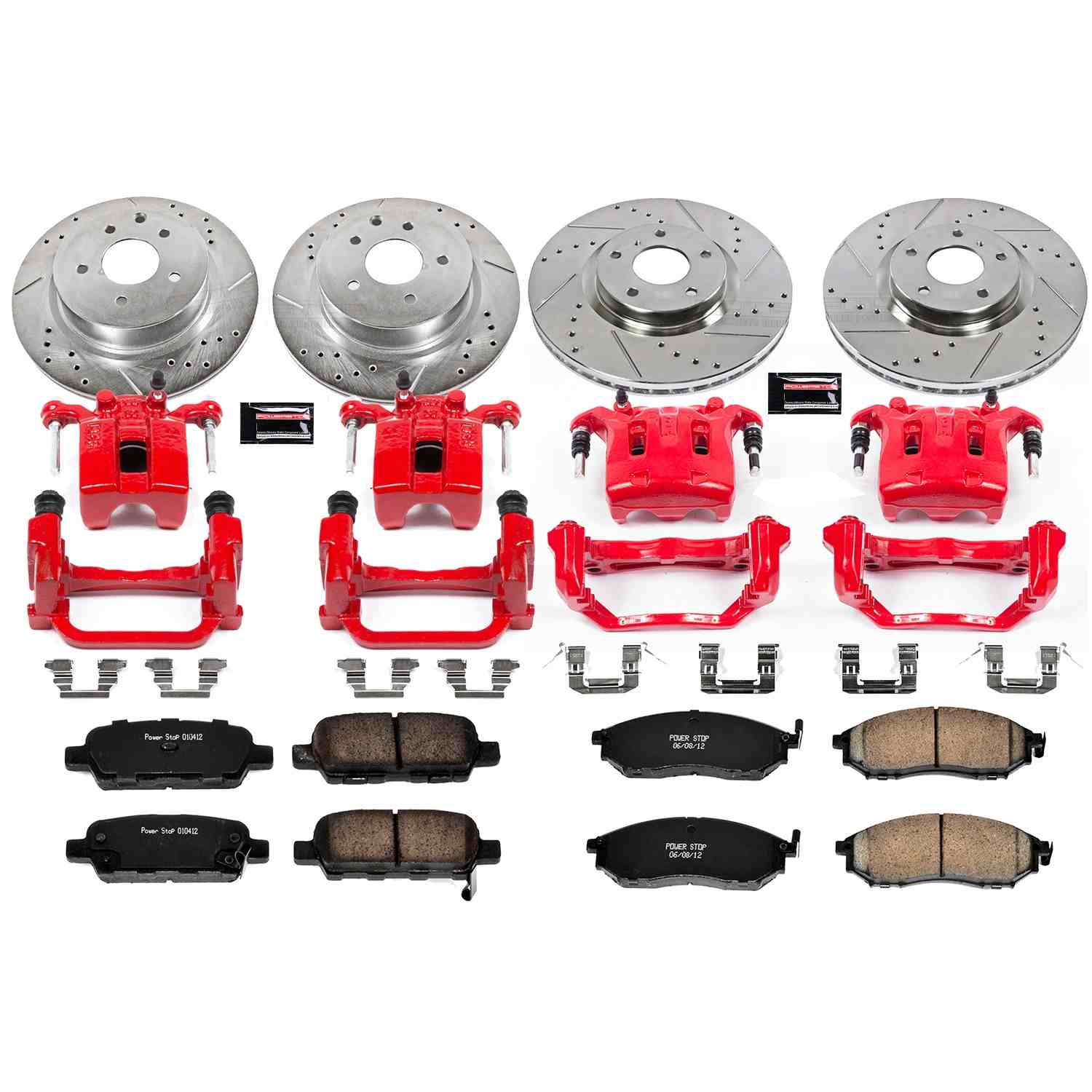 Power Stop 07-08 Infiniti G35 Front & Rear Z23 Evolution Sport Brake Kit w/Calipers