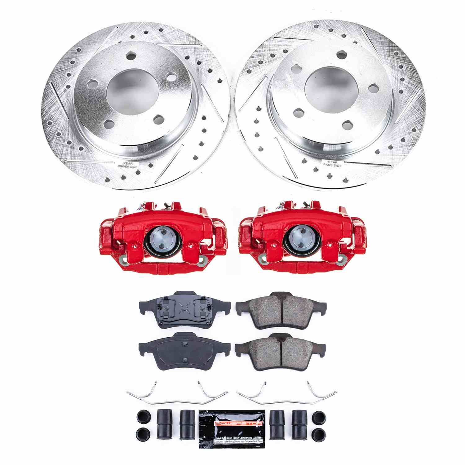 Power Stop 04-05 Mazda 3 Rear Z23 Evolution Kit W/Cals