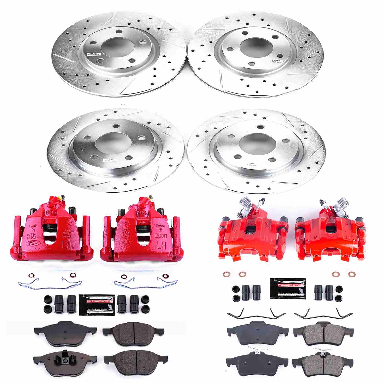 Power Stop 2008 Mazda 3 Front & Rear Z23 Evolution Sport Brake Kit w/Calipers