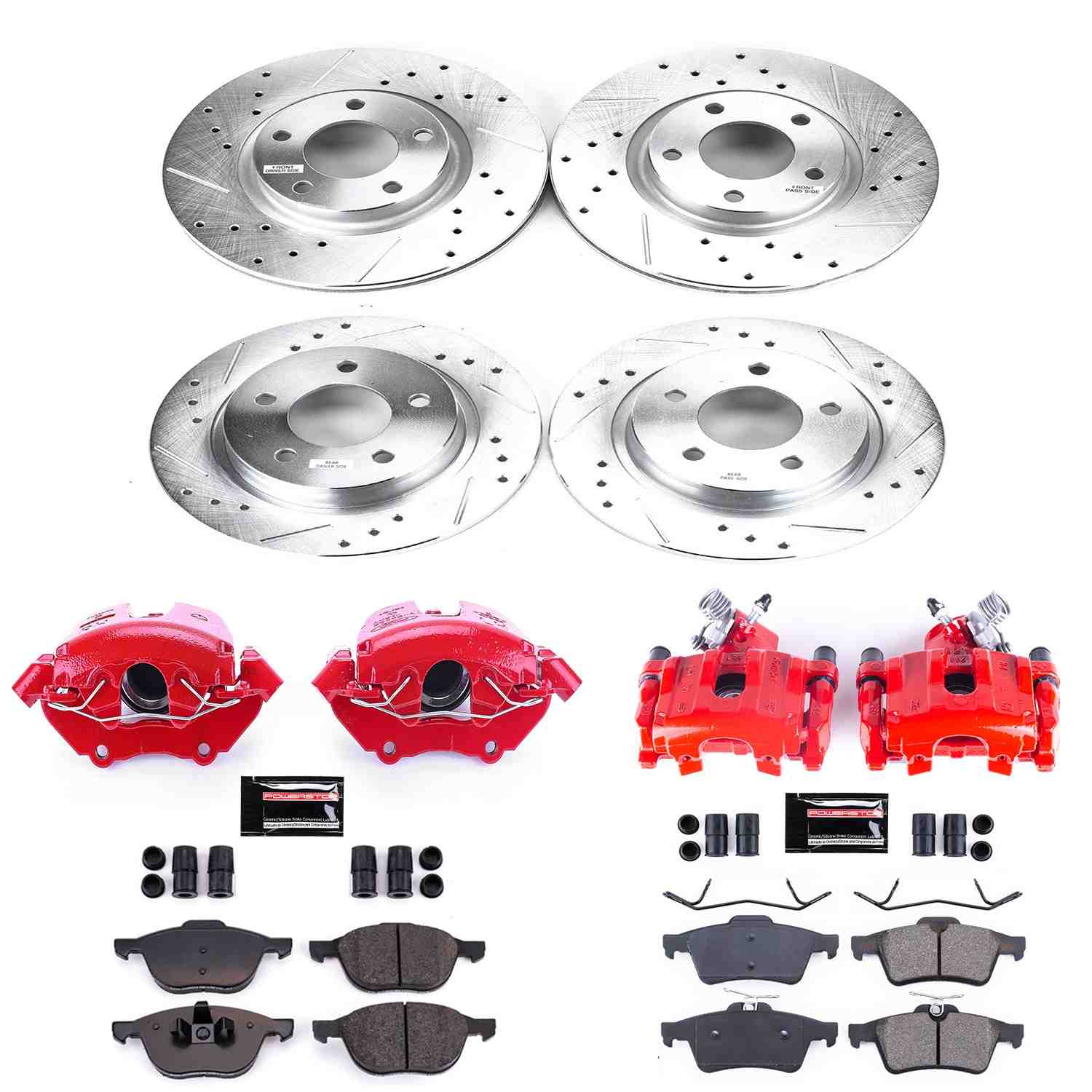 Power Stop 2004 Mazda 3 Front & Rear Z23 Evolution Sport Brake Kit w/Calipers