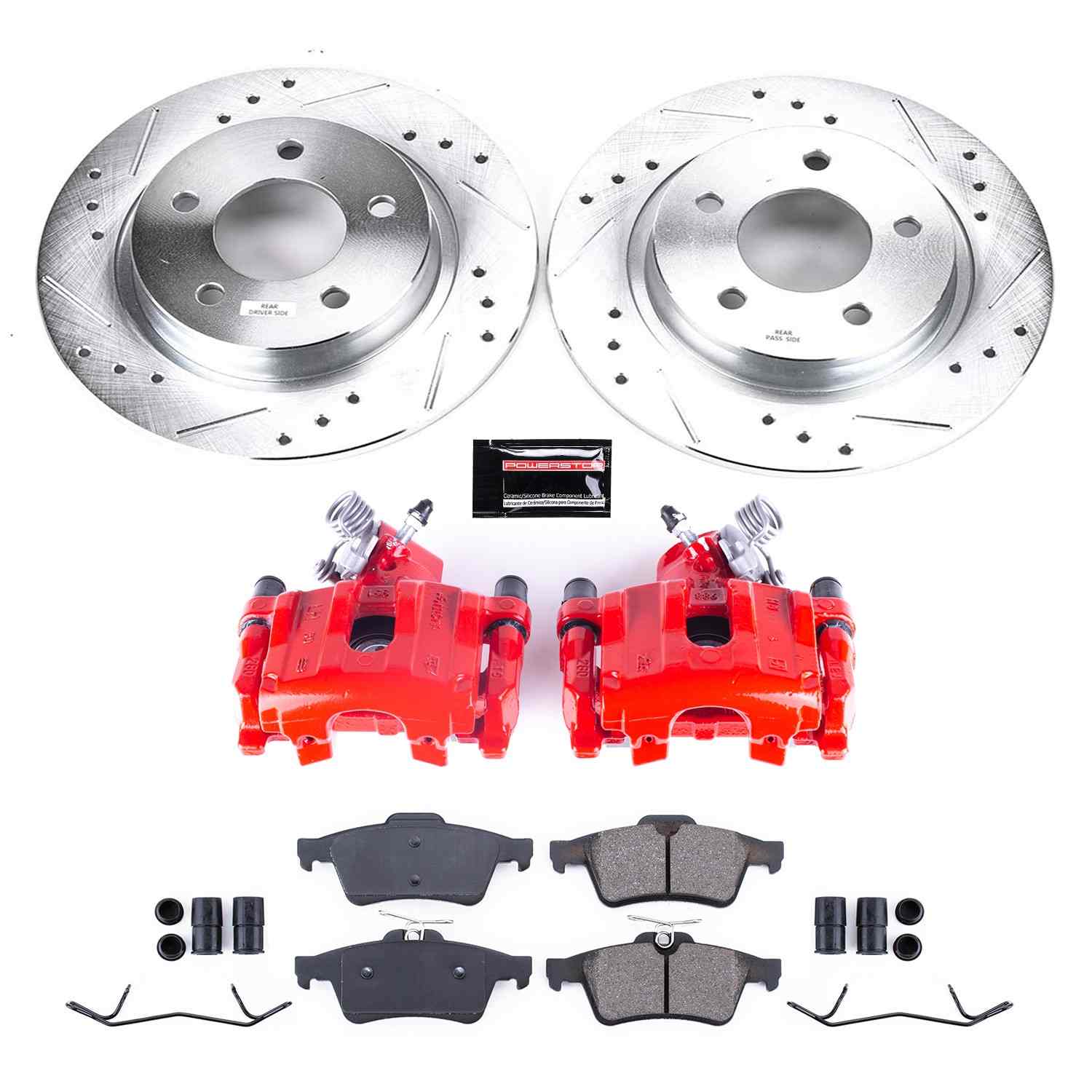 Power Stop 04-13 Mazda 3 Rear Z23 Evolution Sport Brake Kit w/Calipers