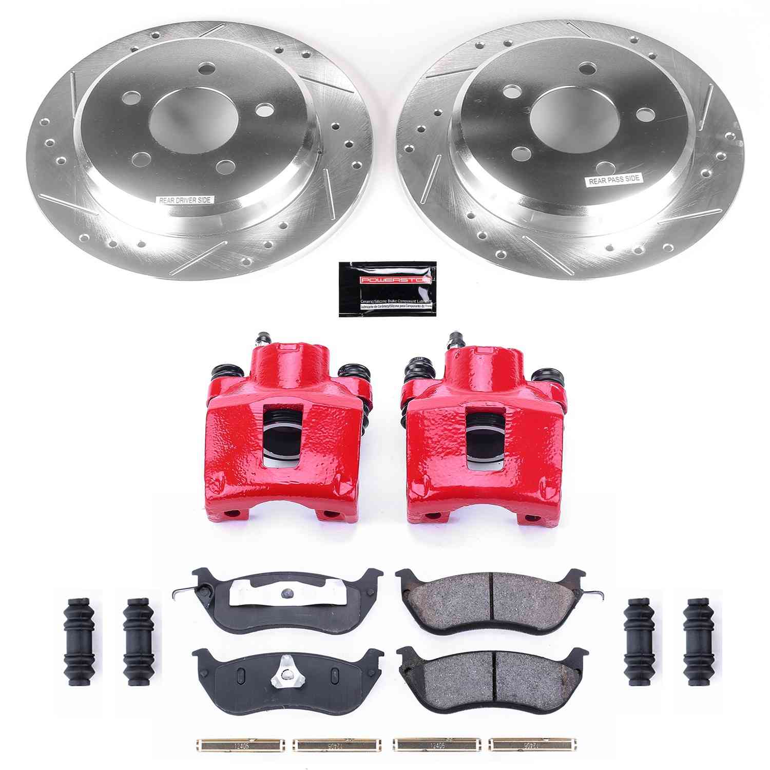 Power Stop 96-02 Ford Crown Victoria Rear Z23 Evolution Sport Brake Kit w/Calipers