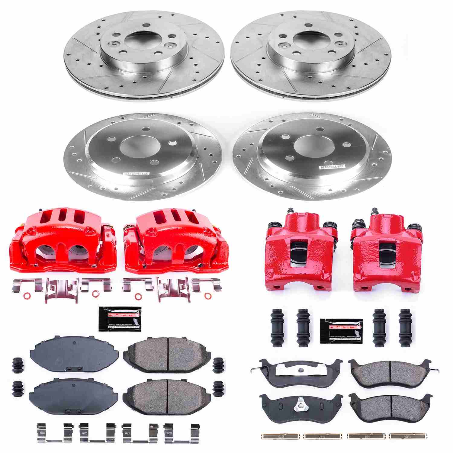 Power Stop 98-02 Ford Crown Victoria Front & Rear Z23 Evolution Sport Brake Kit w/Calipers