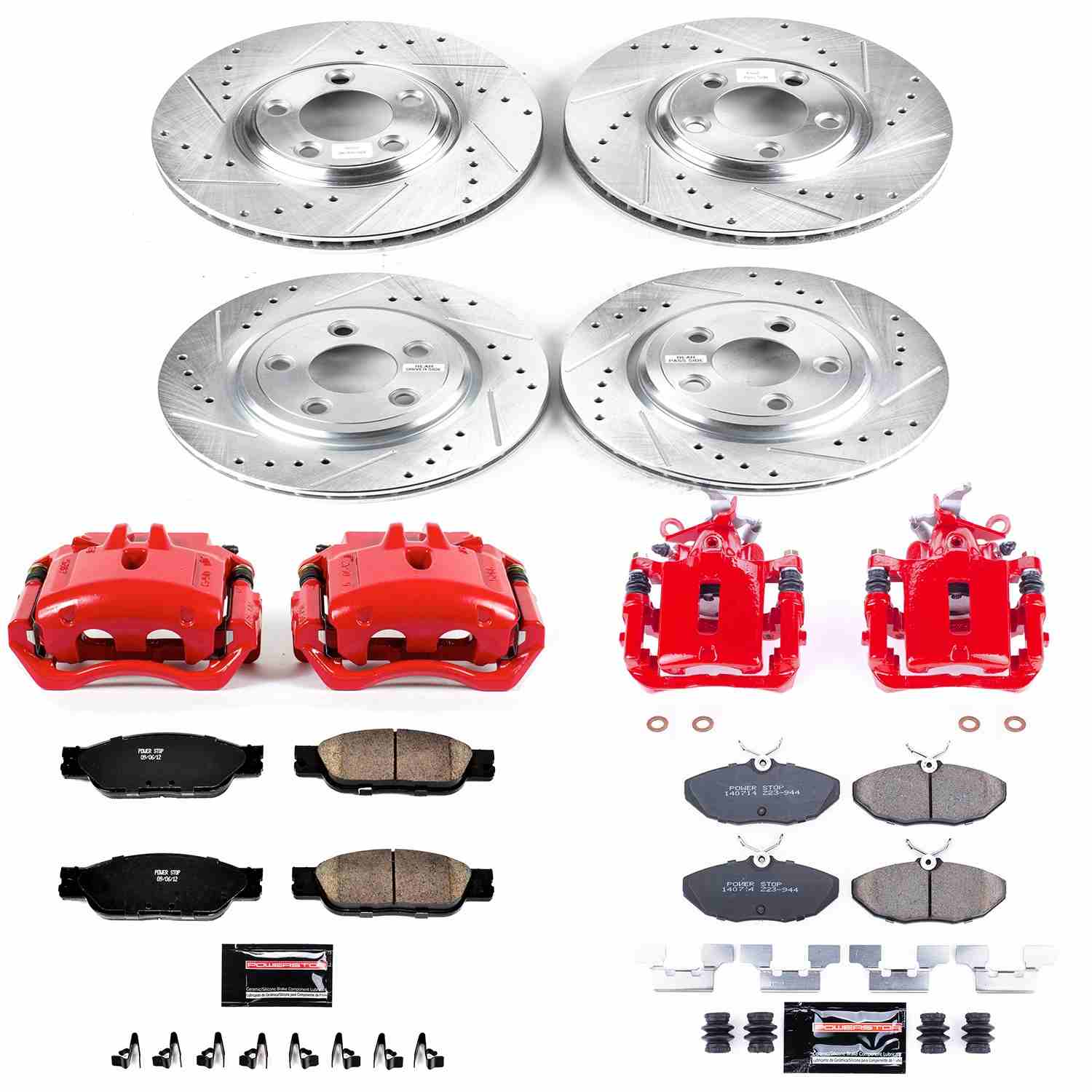 Power Stop 03-04 Jaguar S-Type Front & Rear Z23 Evolution Sport Brake Kit w/Calipers