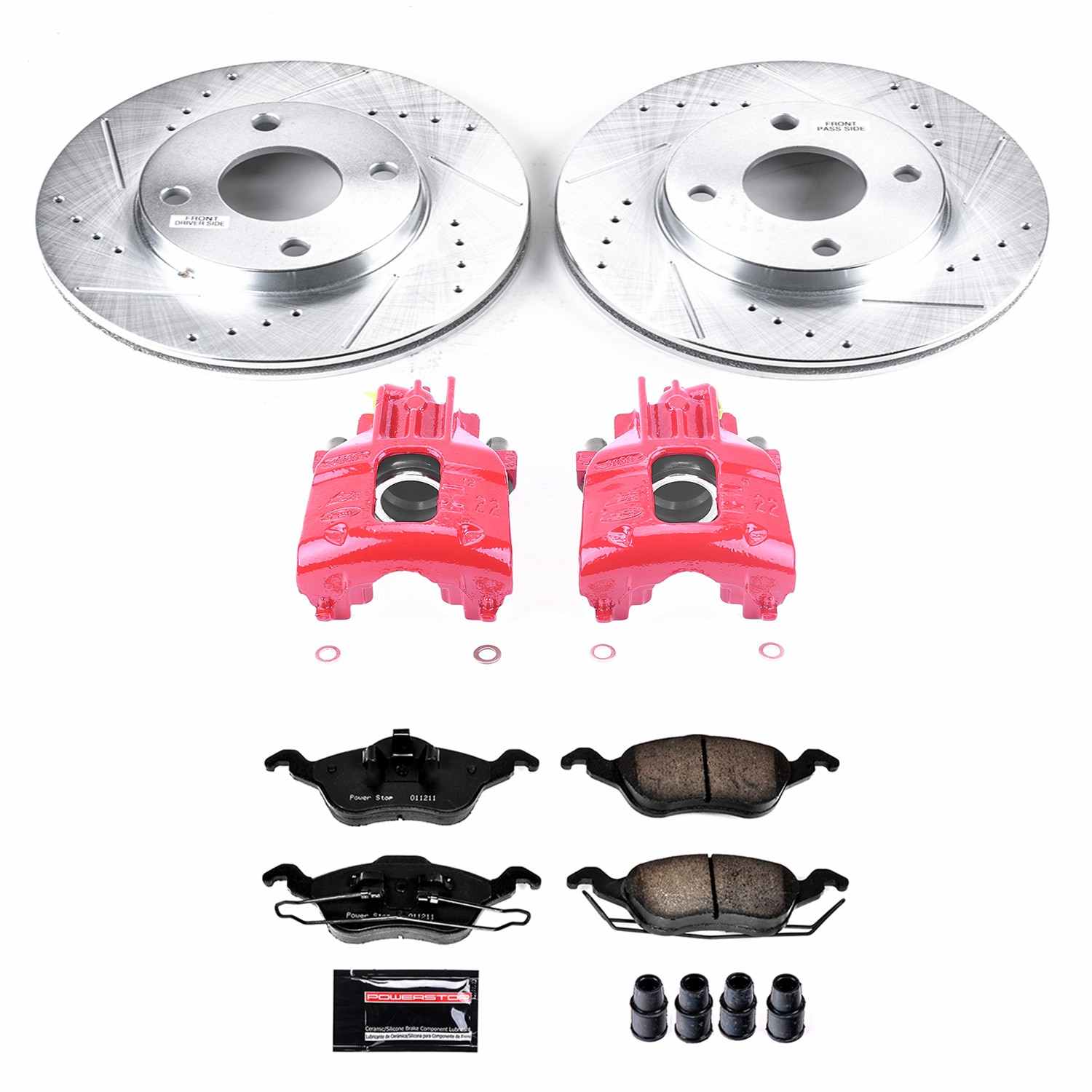 Power Stop 00-04 Ford Focus Front Z23 Evolution Sport Brake Kit w/Calipers