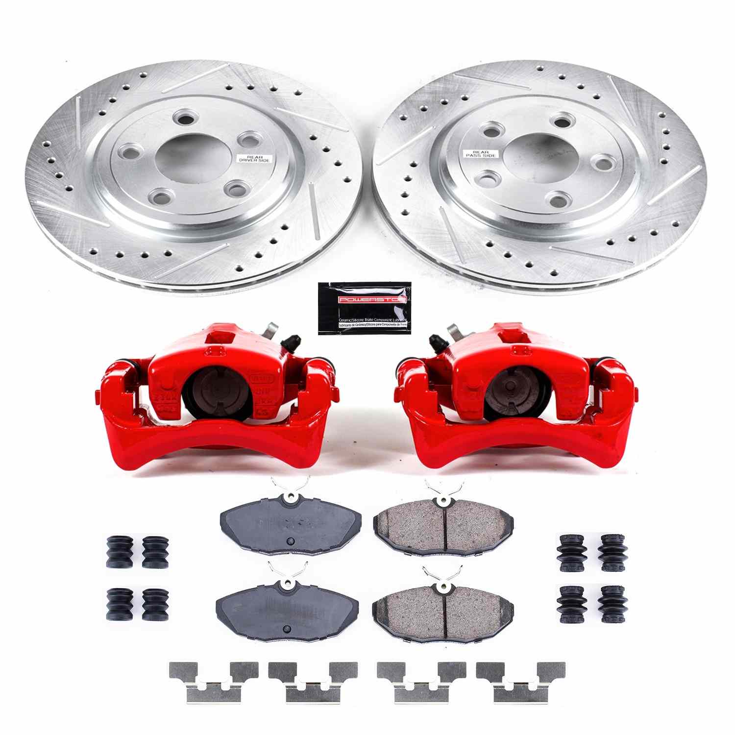 Power Stop 00-02 Lincoln LS Rear Z23 Evolution Sport Brake Kit w/Calipers