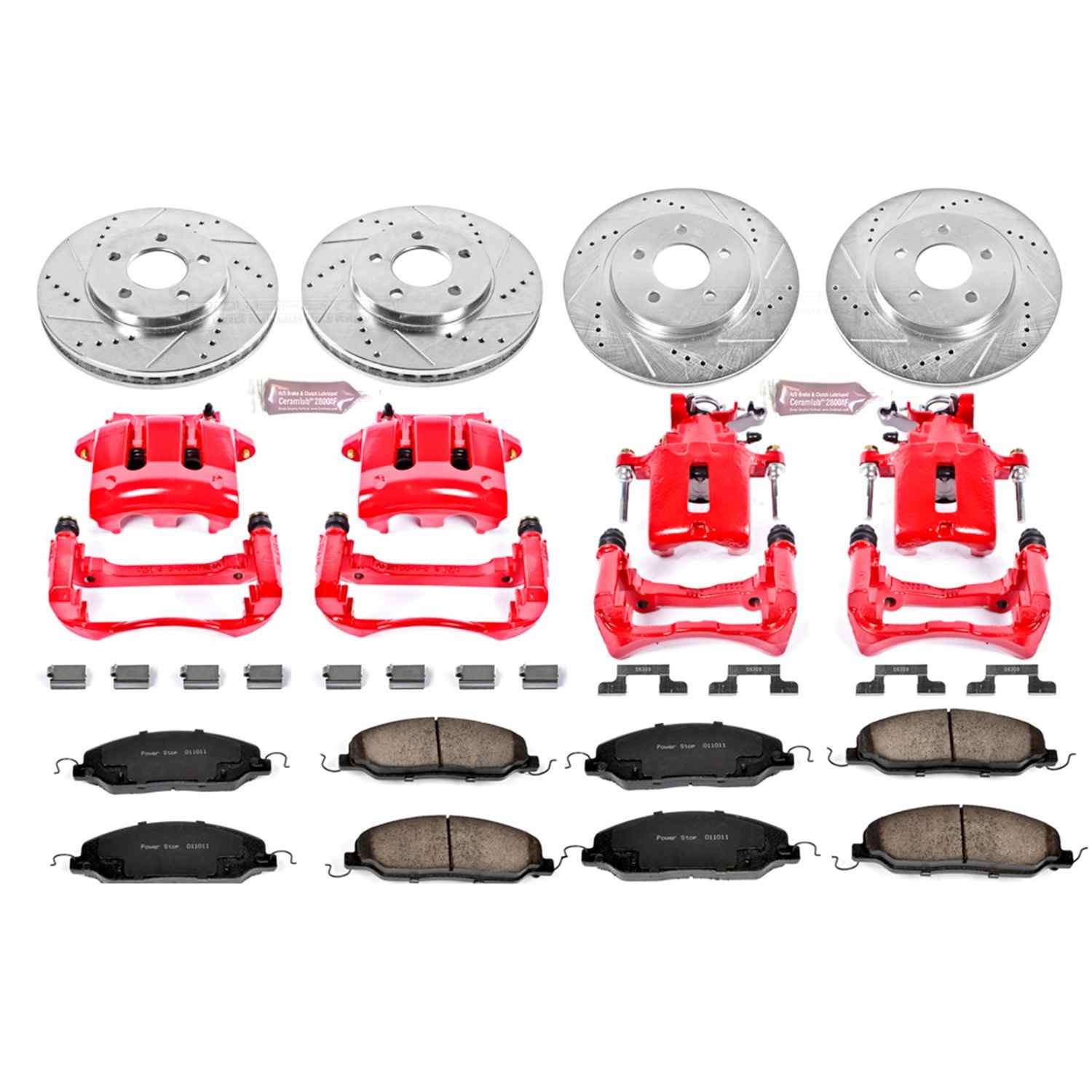 Power Stop 05-10 Ford Mustang Front & Rear Z23 Evolution Sport Brake Kit w/Calipers