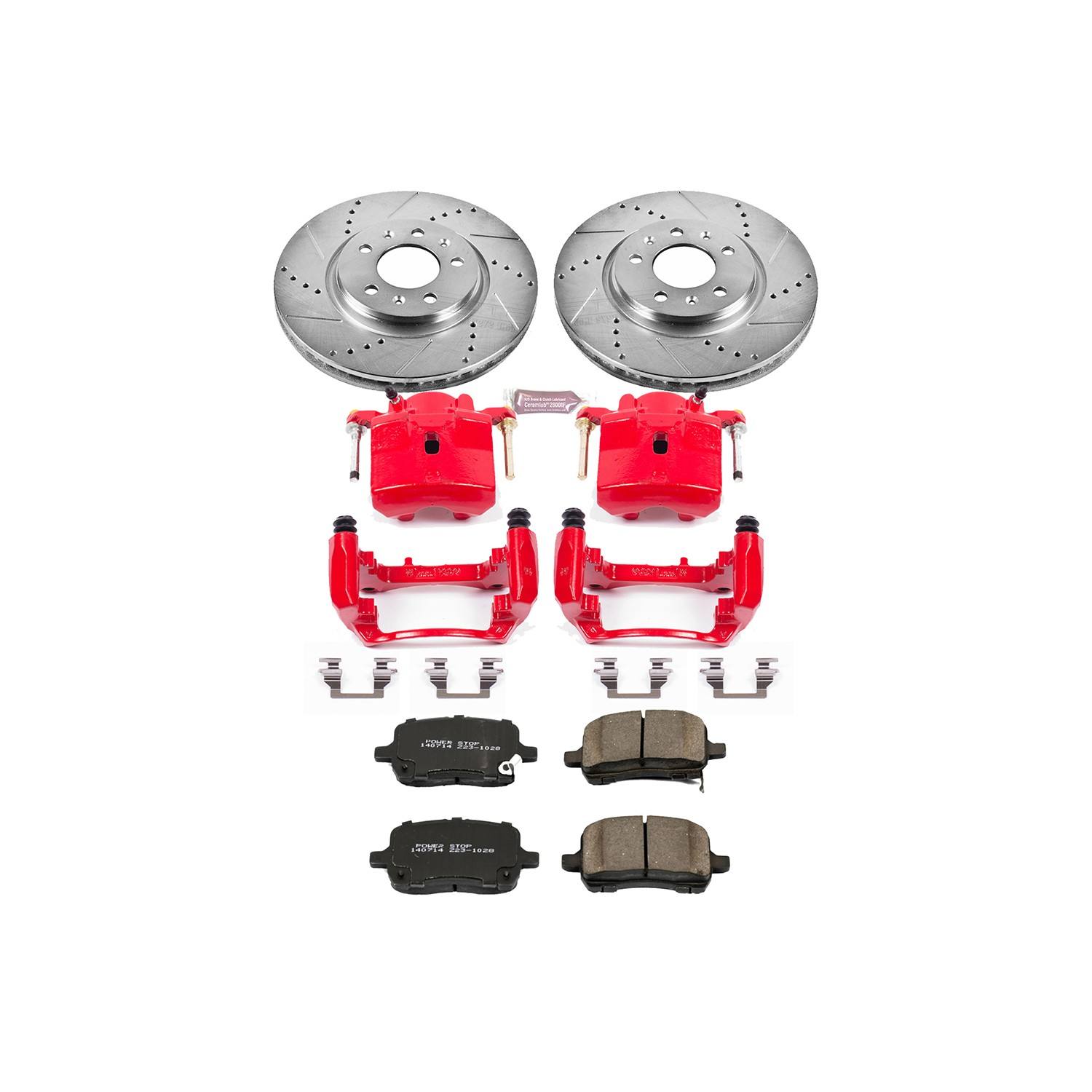 Power Stop 06-09 Pontiac Solstice Front Z23 Evolution Sport Brake Kit w/Calipers