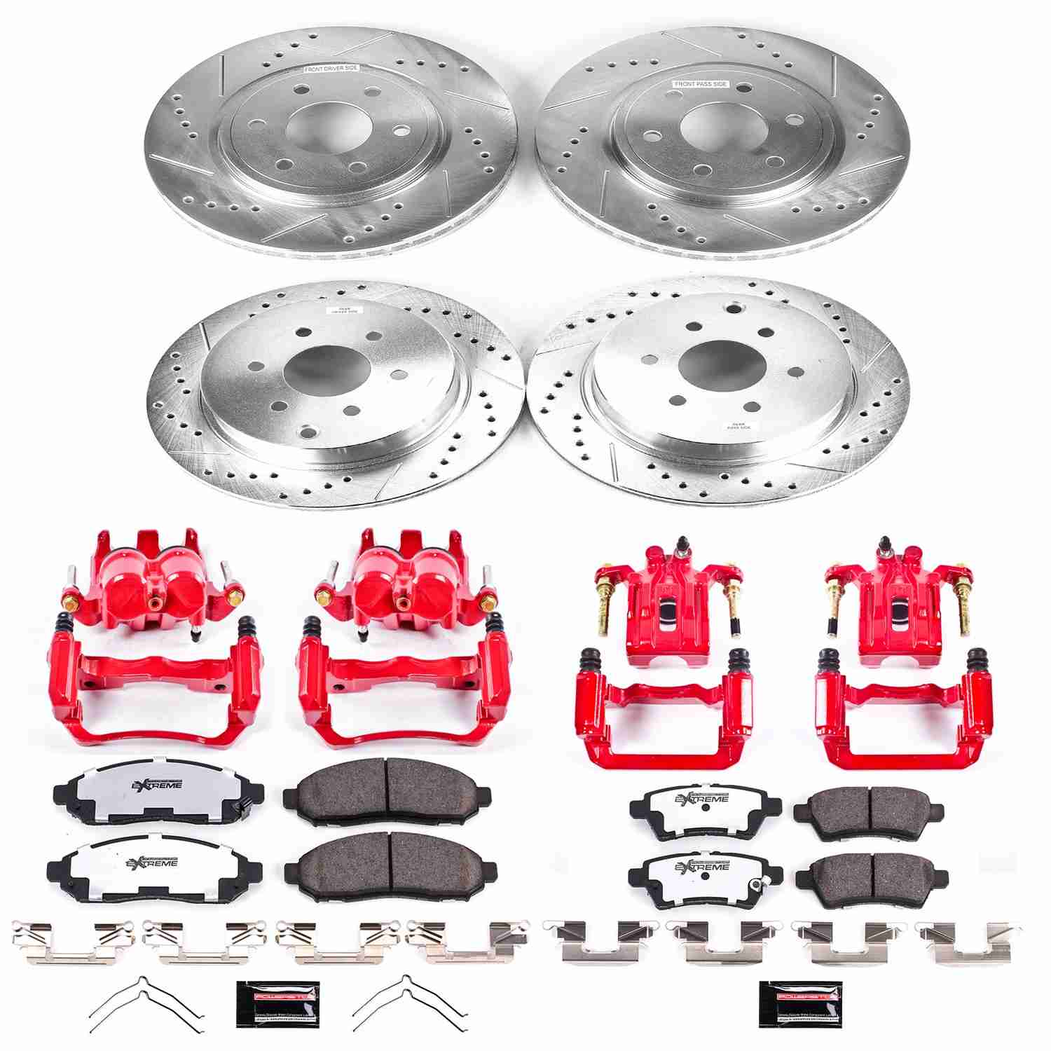 Power Stop 05-12 Nissan Pathfinder Front and Rear Z36 Truck & Tow Kit w/Cals