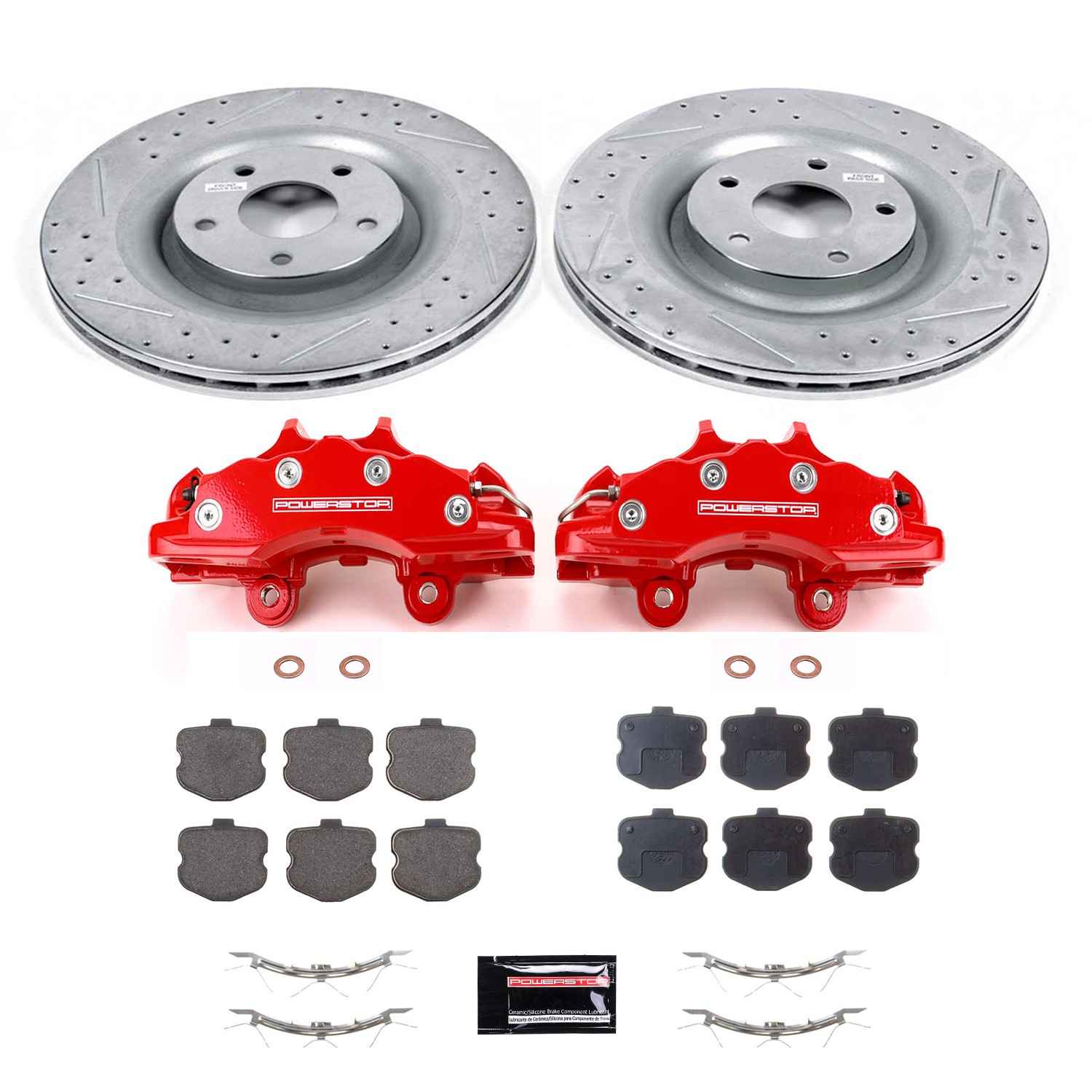 Power Stop 06-13 Chevrolet Corvette Front Z23 Evolution Sport Brake Kit w/Calipers