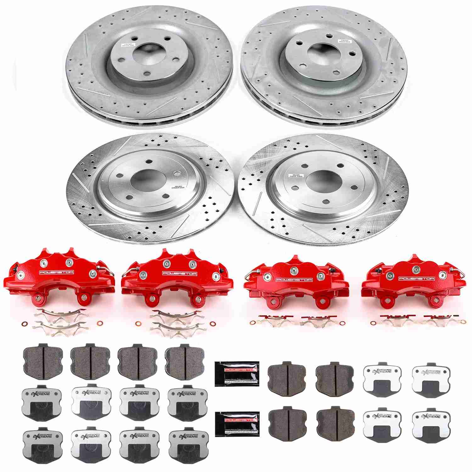 Power Stop 06-13 Chevrolet Corvette Front and Rear Z26 Street Kit w/Cals