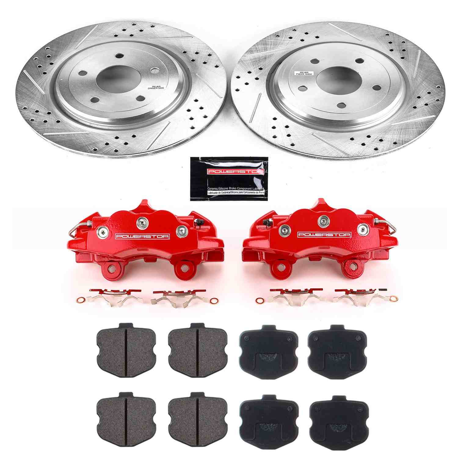 Power Stop 06-13 Chevrolet Corvette Rear Z23 Evolution Sport Brake Kit w/Calipers