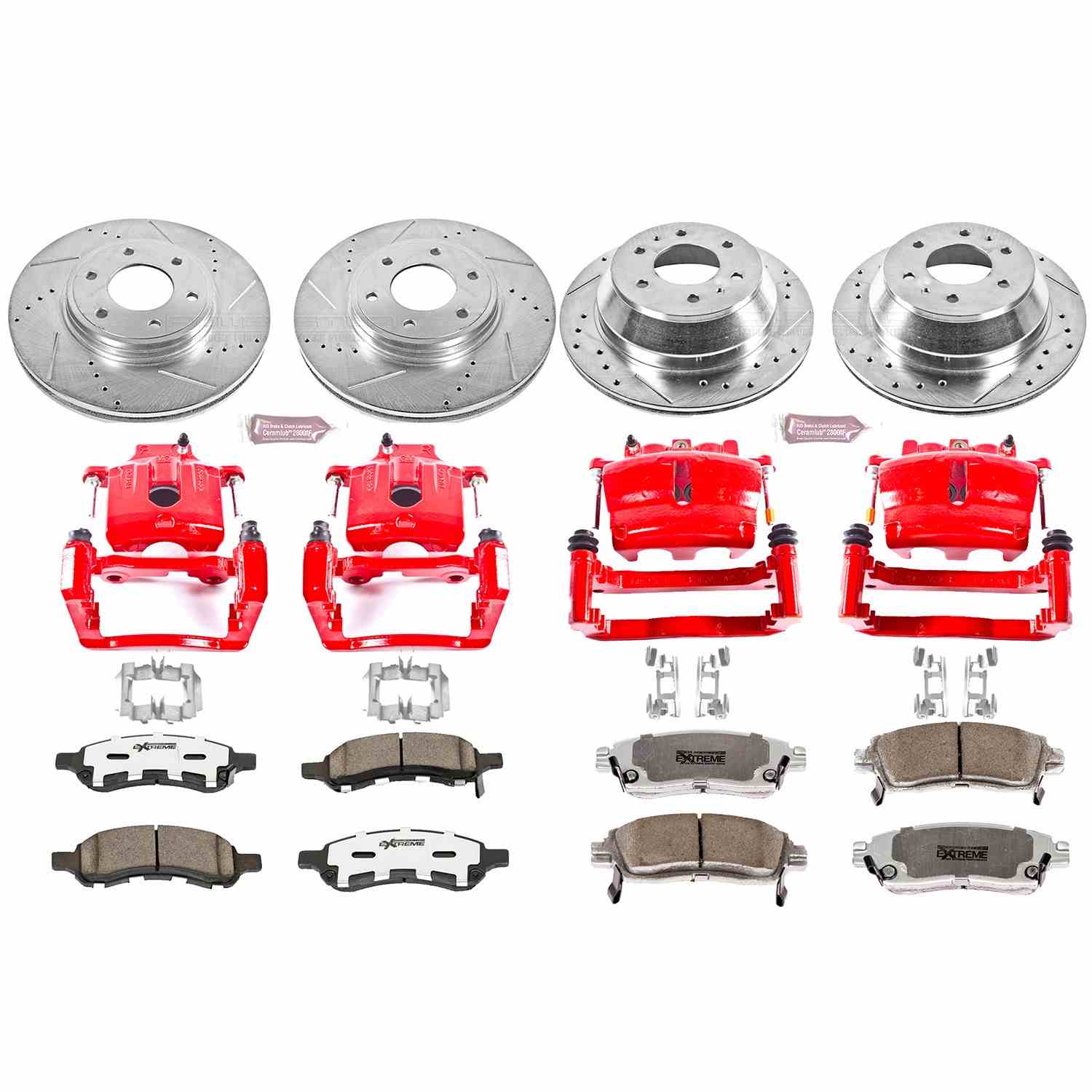 Power Stop 06-09 Chevrolet Trailblazer Front & Rear Z26 Street Kit w/Calipers