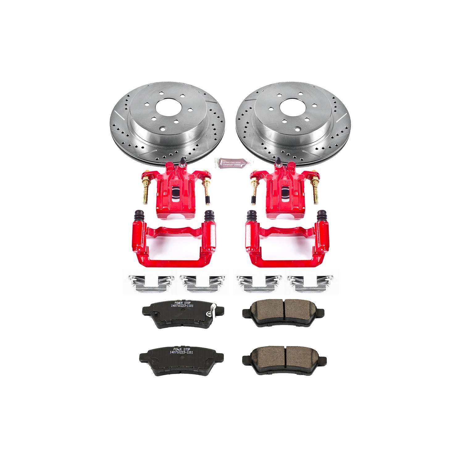 Power Stop 05-12 Nissan Pathfinder Rear Z23 Evolution Sport Brake Kit w/Calipers