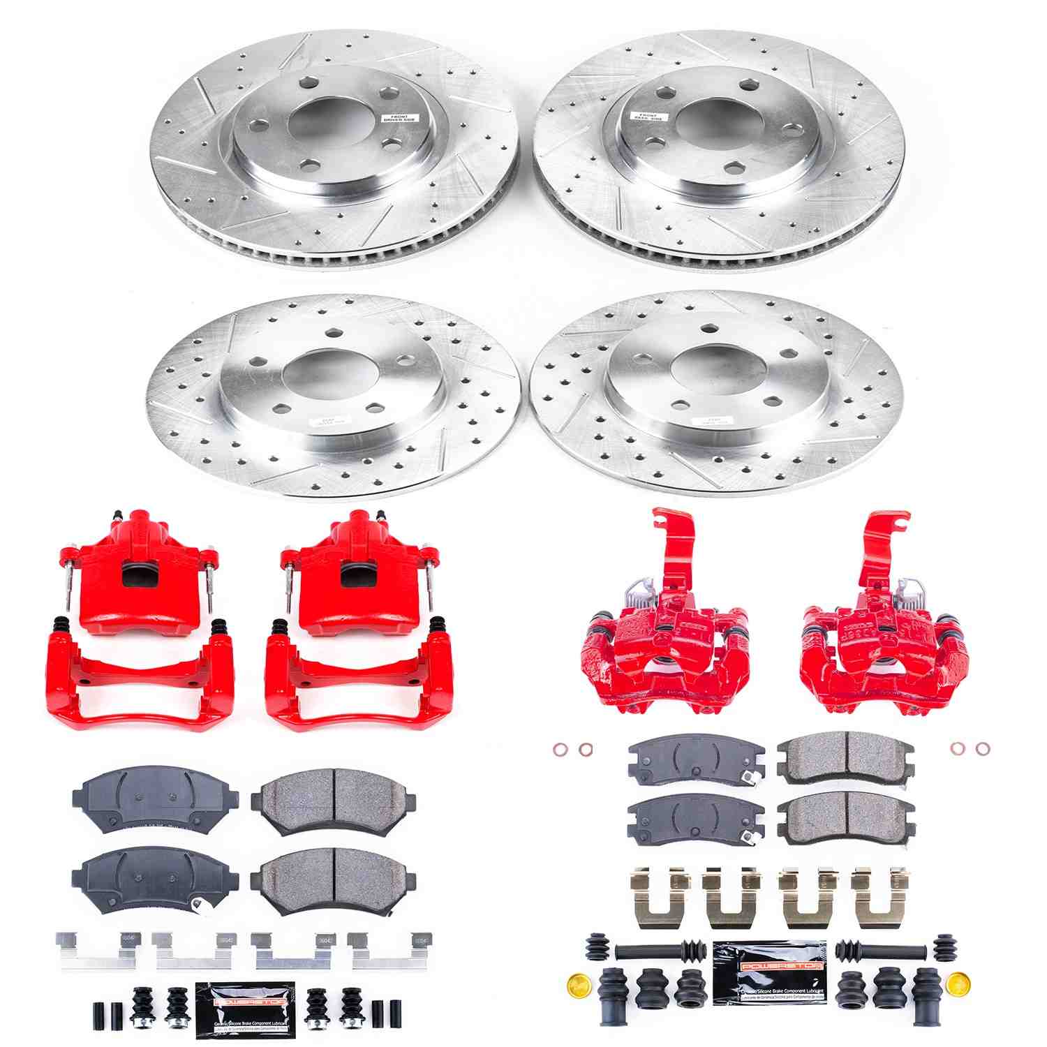 Power Stop 01-03 Oldsmobile Aurora Front & Rear Z23 Evolution Sport Brake Kit w/Calipers