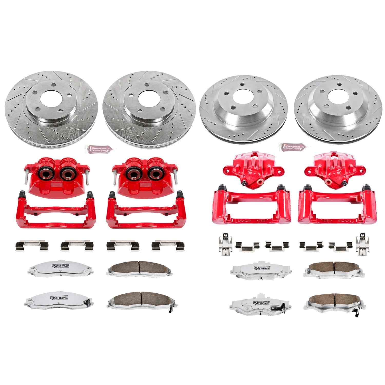 Power Stop 98-02 Chevrolet Camaro Front & Rear Z26 Street Warrior Brake Kit w/Calipers