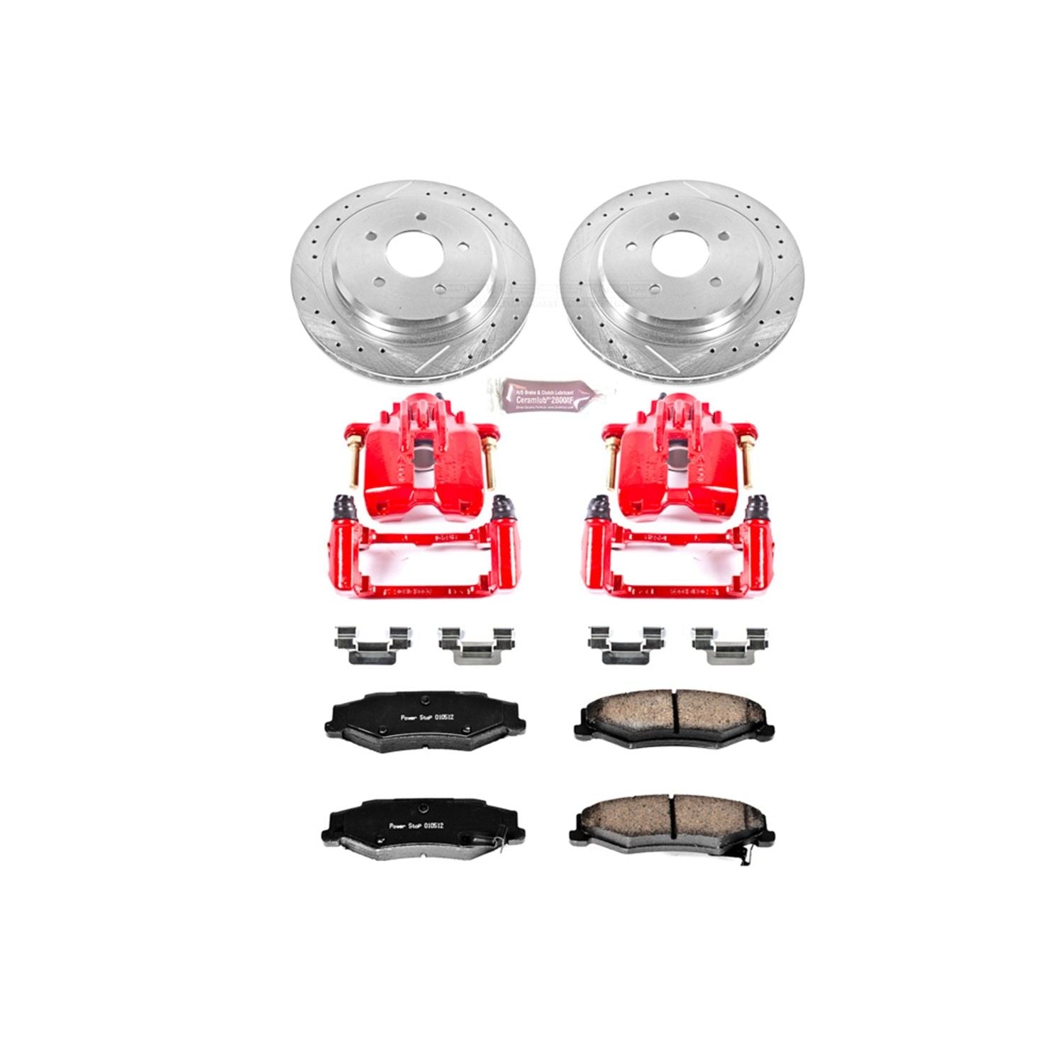 Power Stop 04-09 Cadillac XLR Rear Z23 Evolution Sport Brake Kit w/Calipers