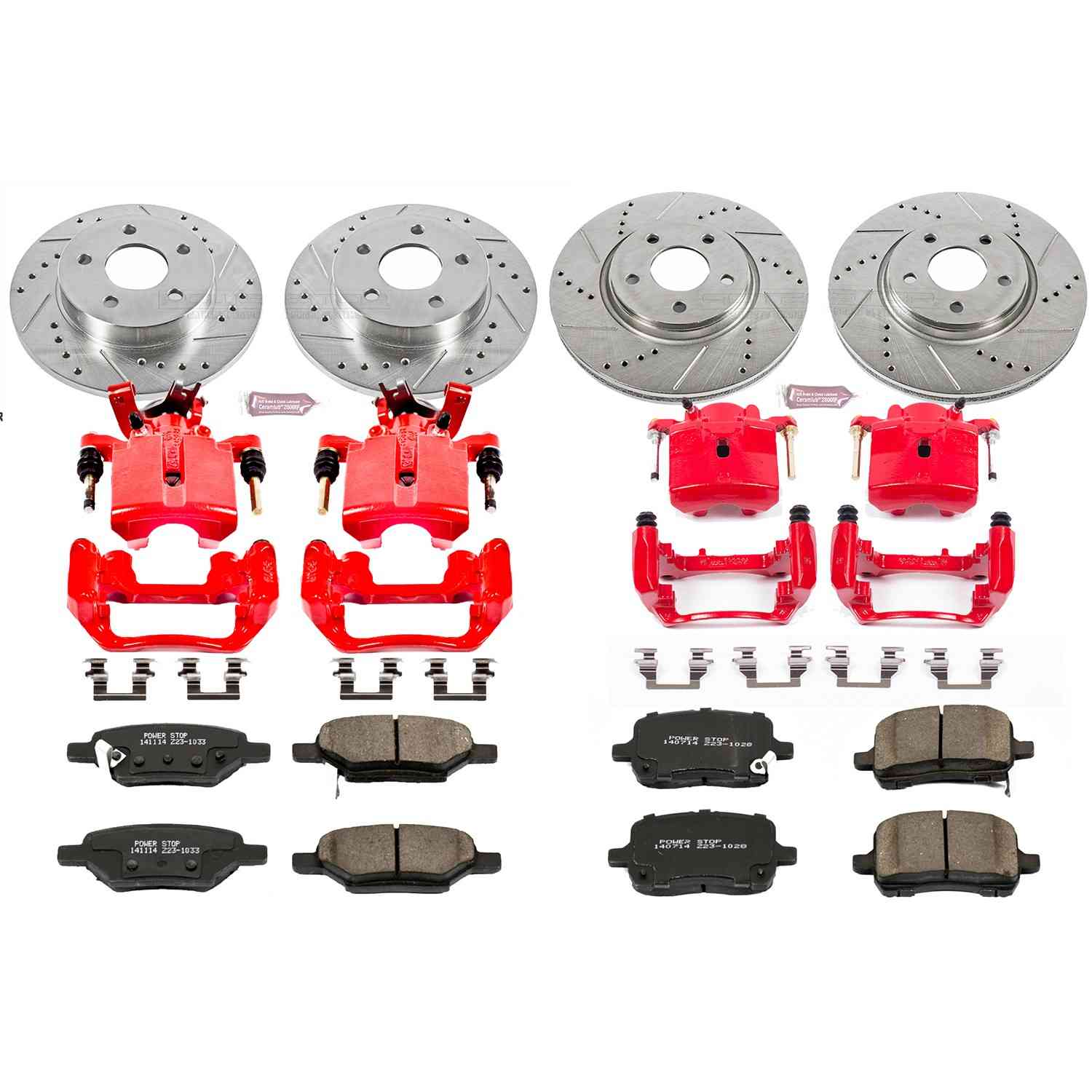 Power Stop 04-08 Chevrolet Malibu Front & Rear Z23 Evolution Sport Brake Kit w/Calipers