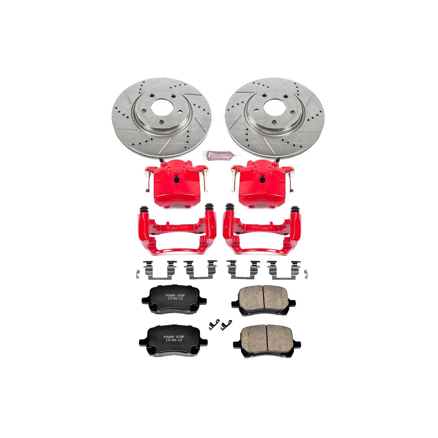 Power Stop 09-12 Chevrolet Malibu Front Z23 Evolution Sport Brake Kit w/Calipers