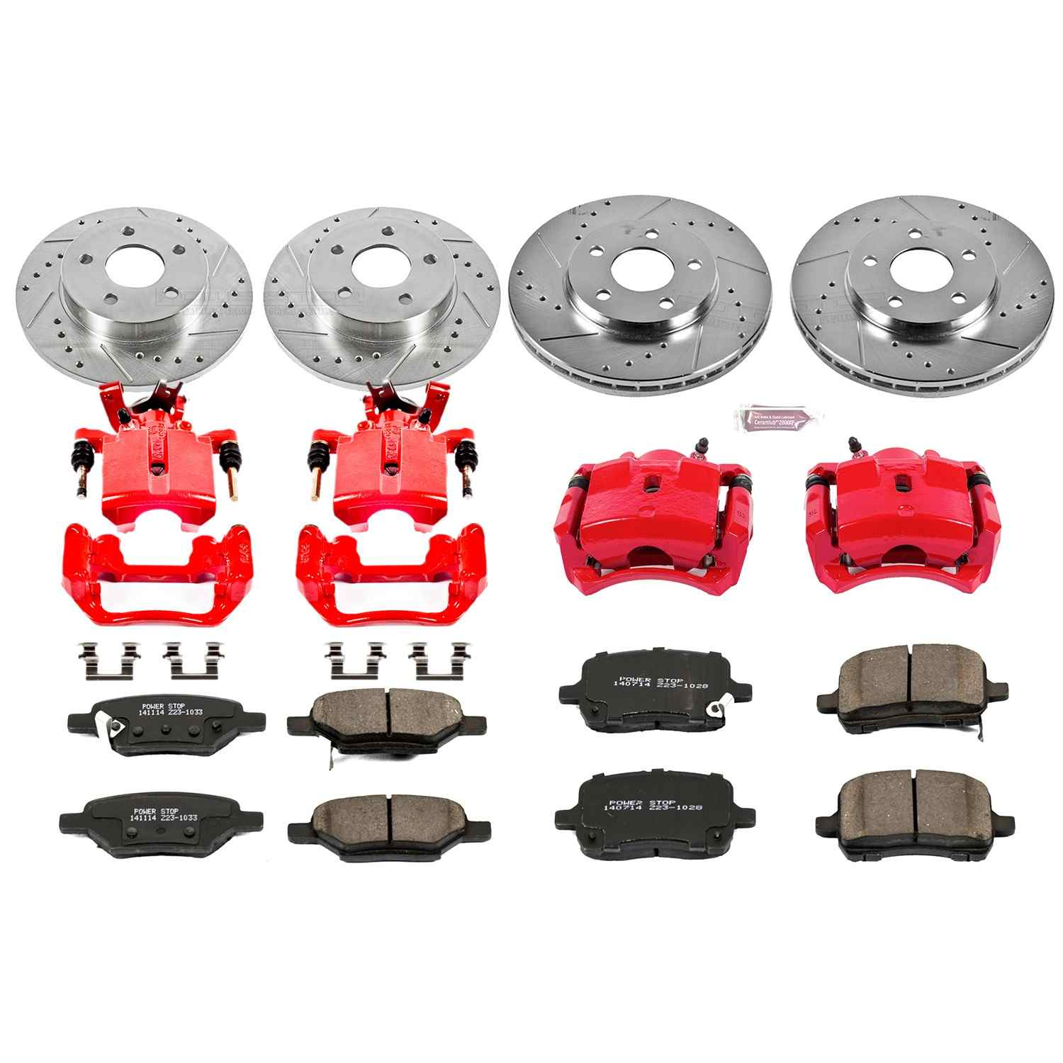 Power Stop 04-08 Chevrolet Malibu Front & Rear Z23 Evolution Sport Brake Kit w/Calipers