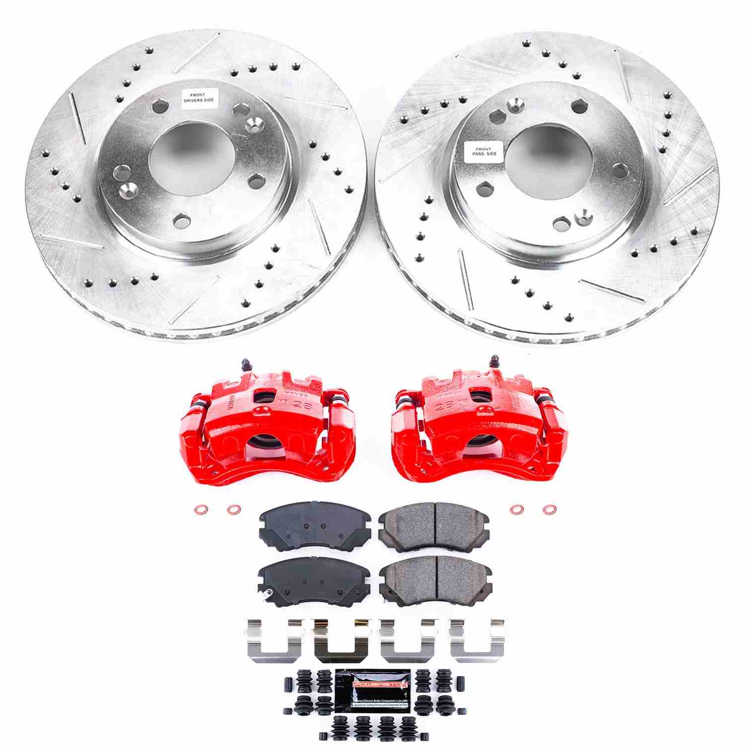 Power Stop 05-09 Hyundai Tucson Front Z23 Evolution Sport Brake Kit w/Calipers