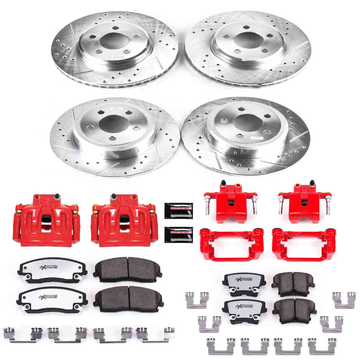 Power Stop 12-19 Chrysler 300 Front & Rear Z26 Street Warrior Brake Kit w/Calipers