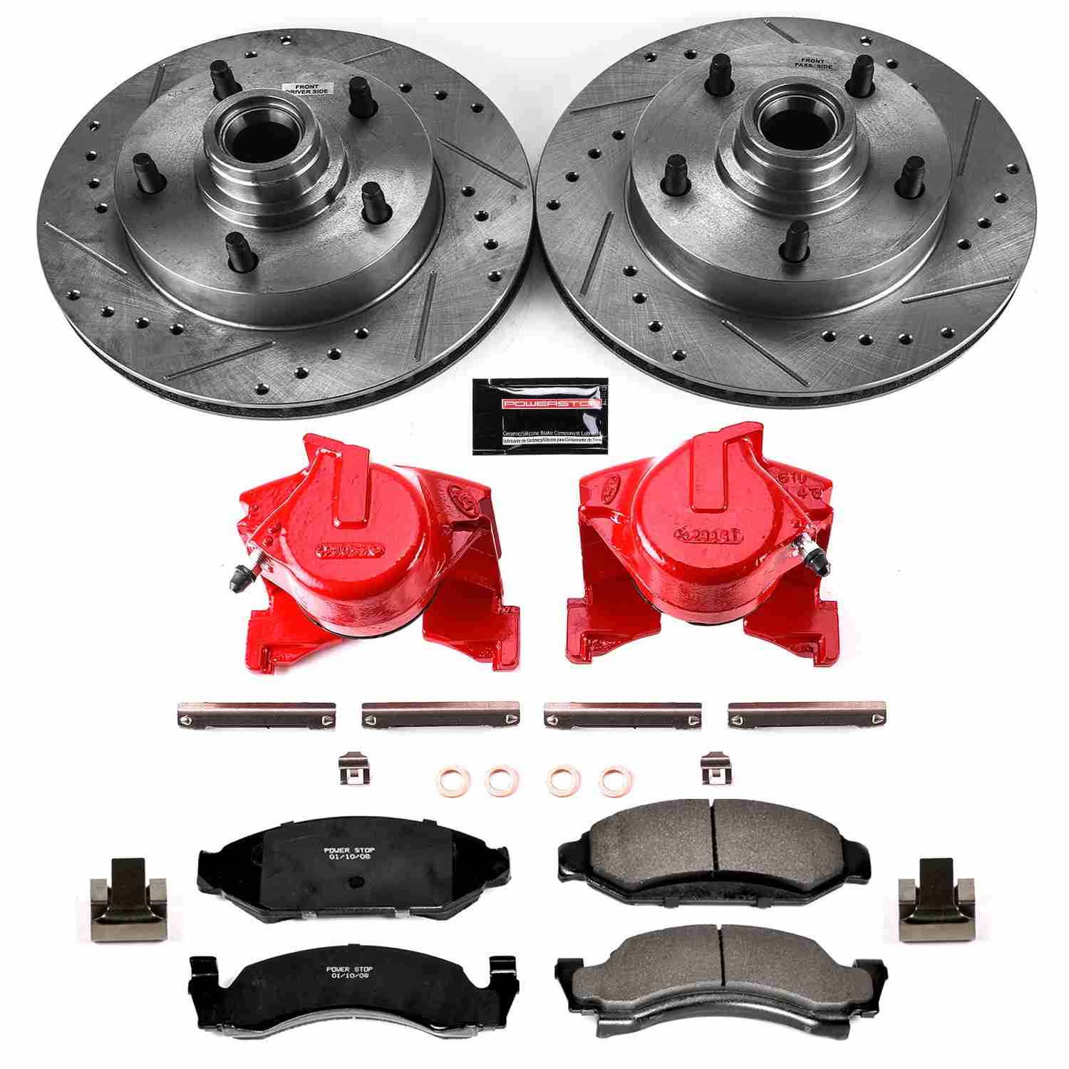 Power Stop 87-93 Ford E-150 Econoline Front Z23 Evolution Sport Brake Kit w/Calipers