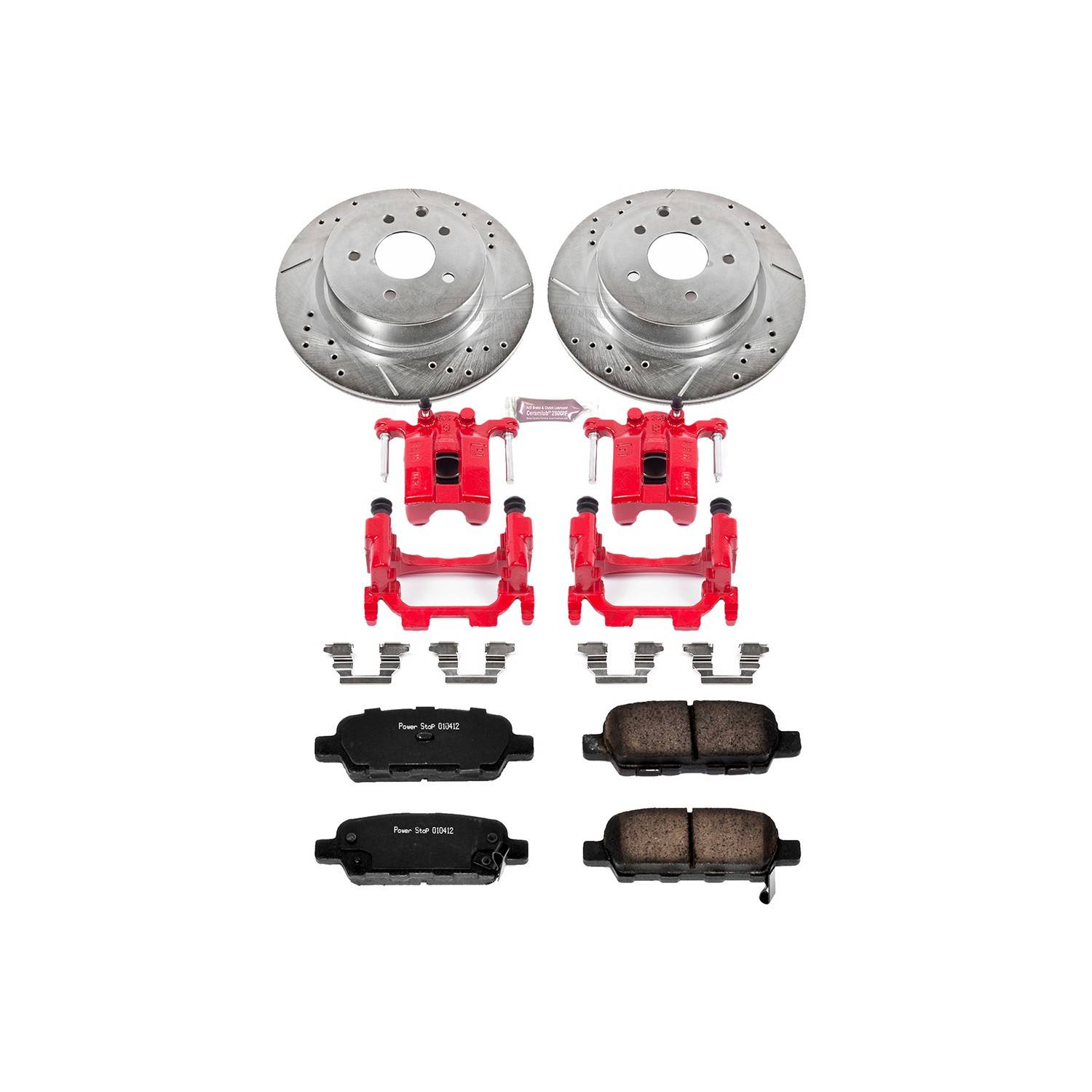 Power Stop 11-12 Infiniti G25 Rear Z23 Evolution Sport Brake Kit w/Calipers