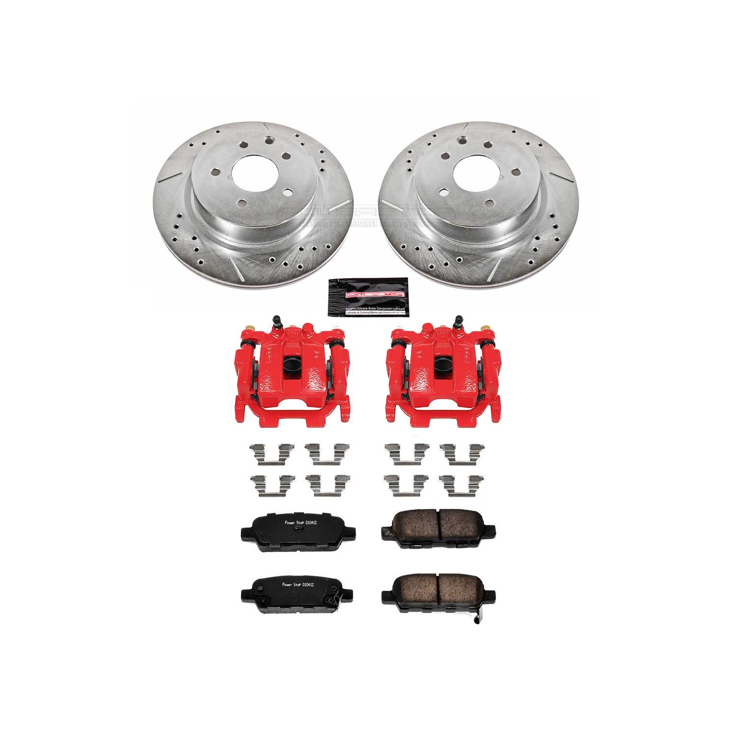 Power Stop 09-14 Nissan Maxima Rear Z23 Evolution Sport Brake Kit w/Calipers